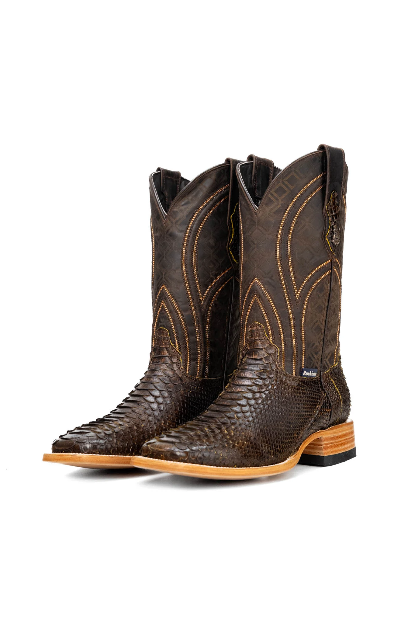 Walter Python Exotic Square Toe Cowboy Boot - Image 7