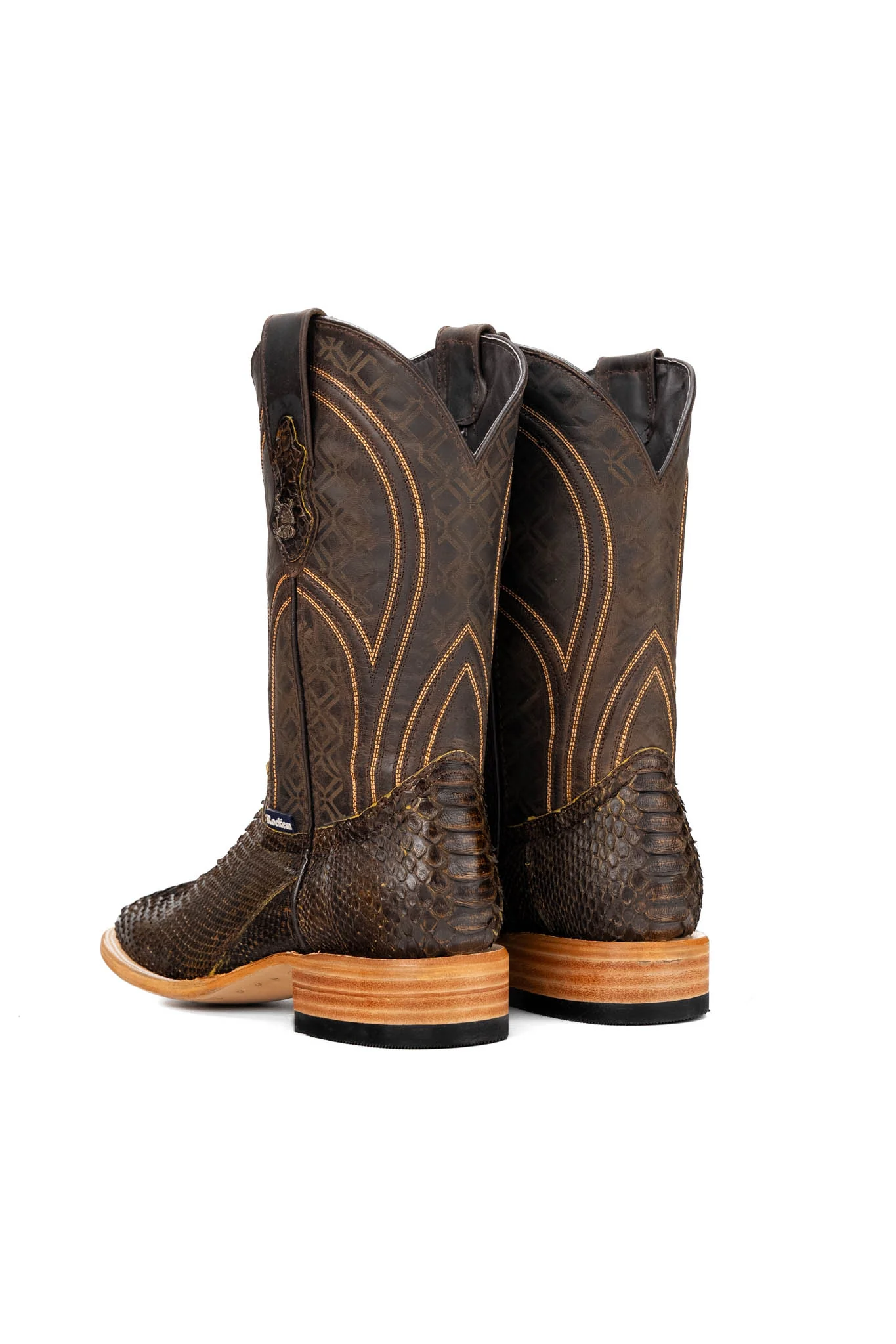 Walter Python Exotic Square Toe Cowboy Boot - Image 9