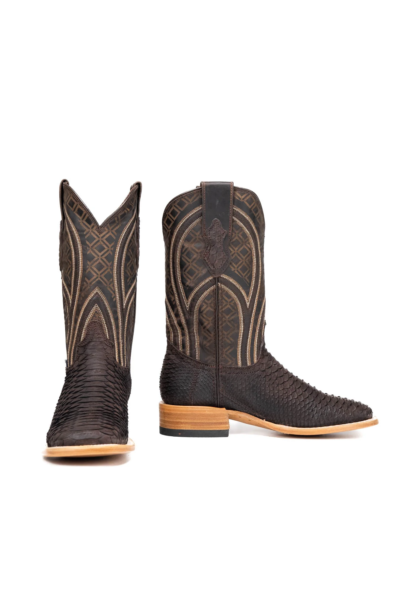 Walter Python Exotic Square Toe Cowboy Boot - Image 10