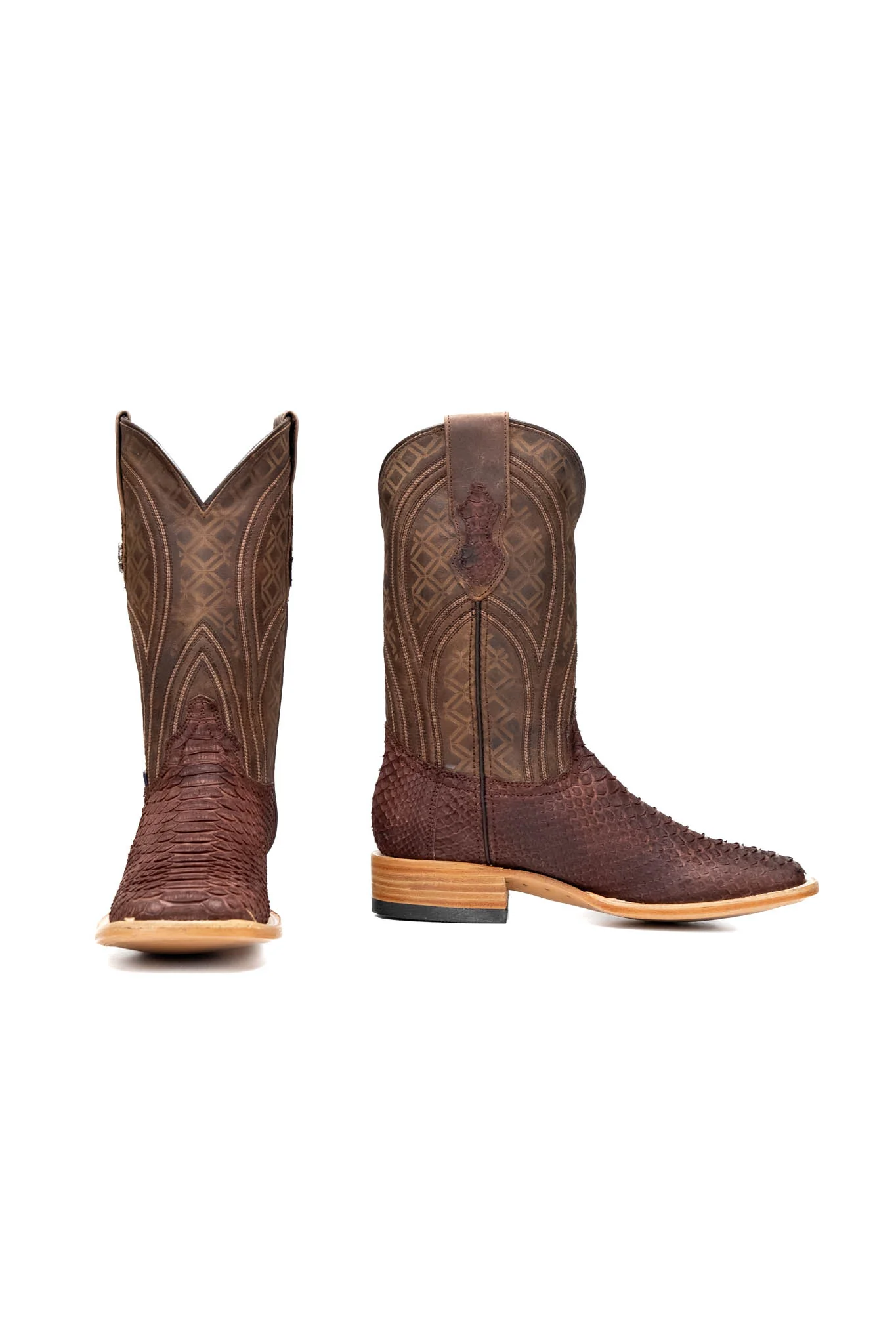 Walter Python Exotic Square Toe Cowboy Boot - Image 4