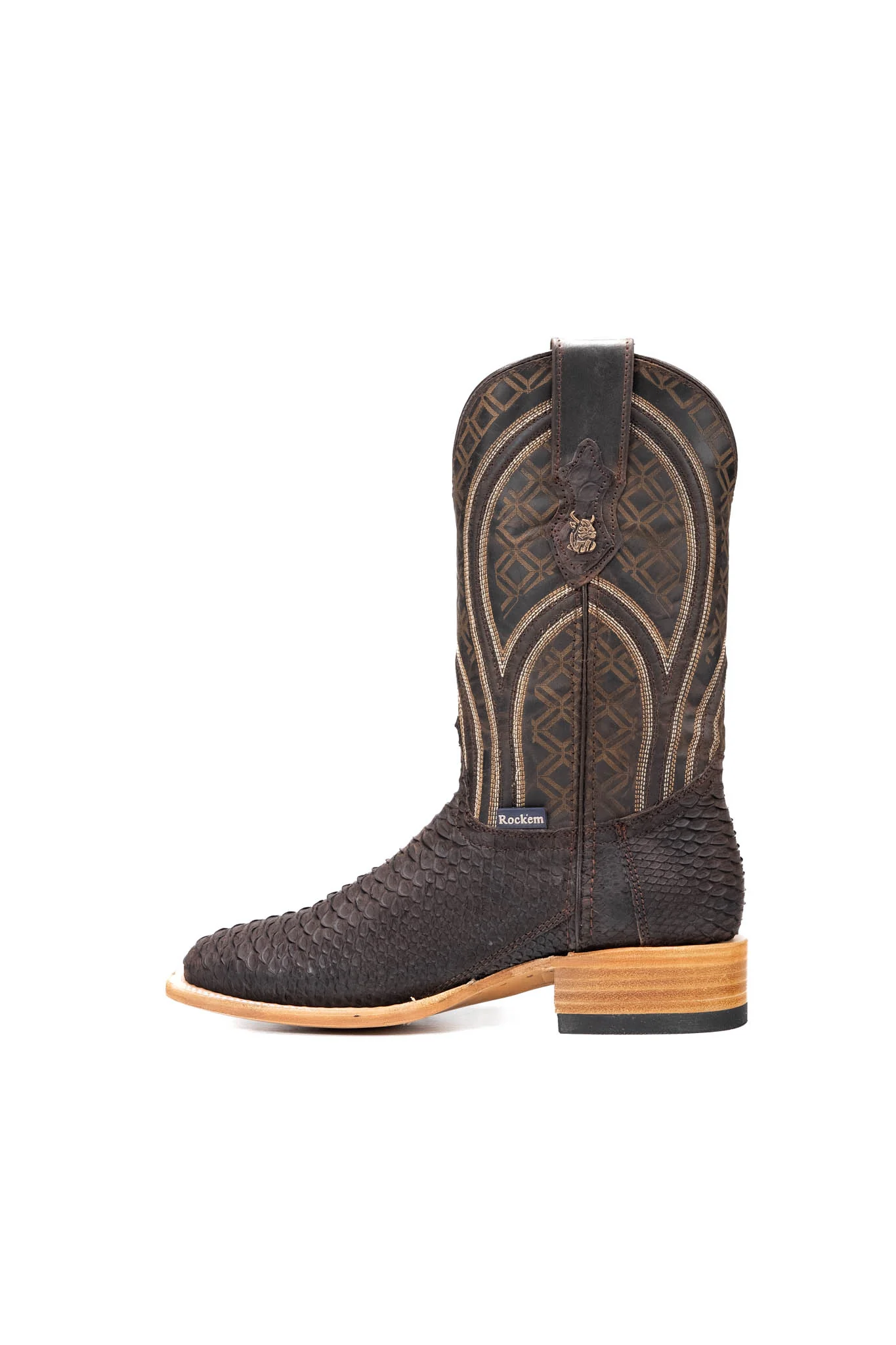 Walter Python Exotic Square Toe Cowboy Boot - Image 8