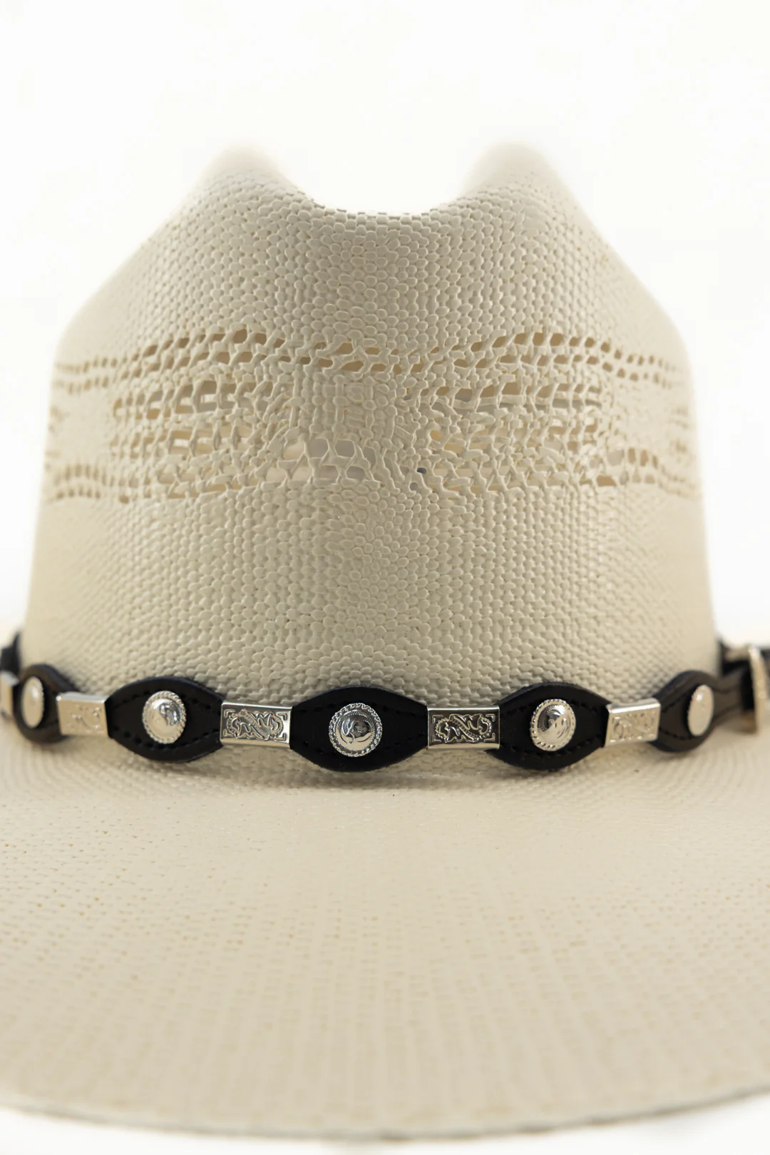 Western Silver Concho Hat Band - Image 2