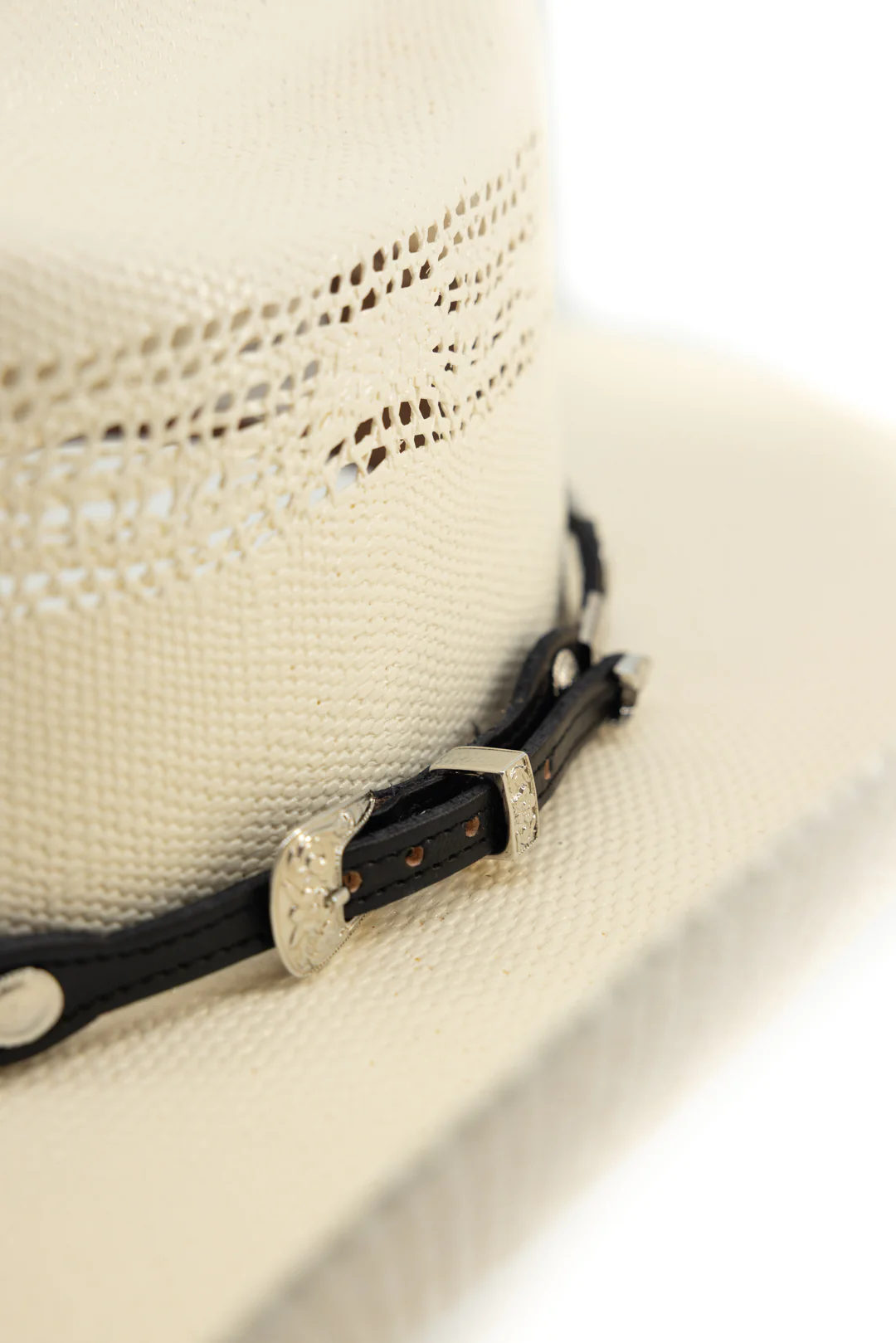 Western Silver Concho Hat Band - Image 3