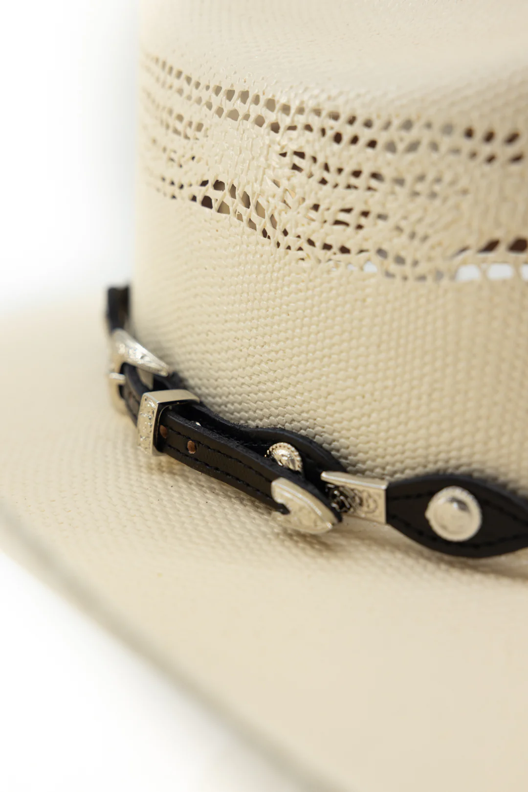 Western Silver Concho Hat Band - Image 4