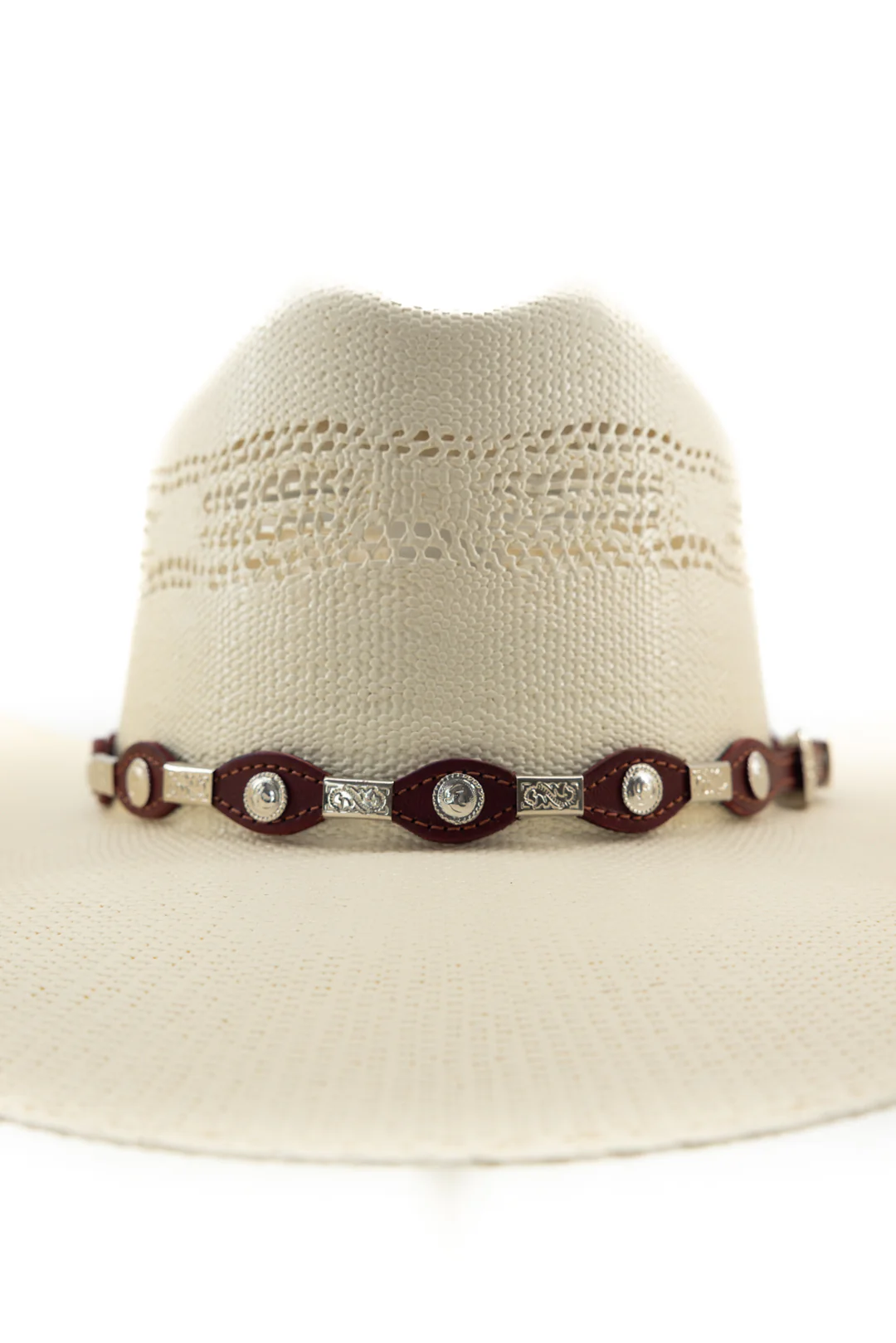 Western Silver Concho Hat Band - Image 5