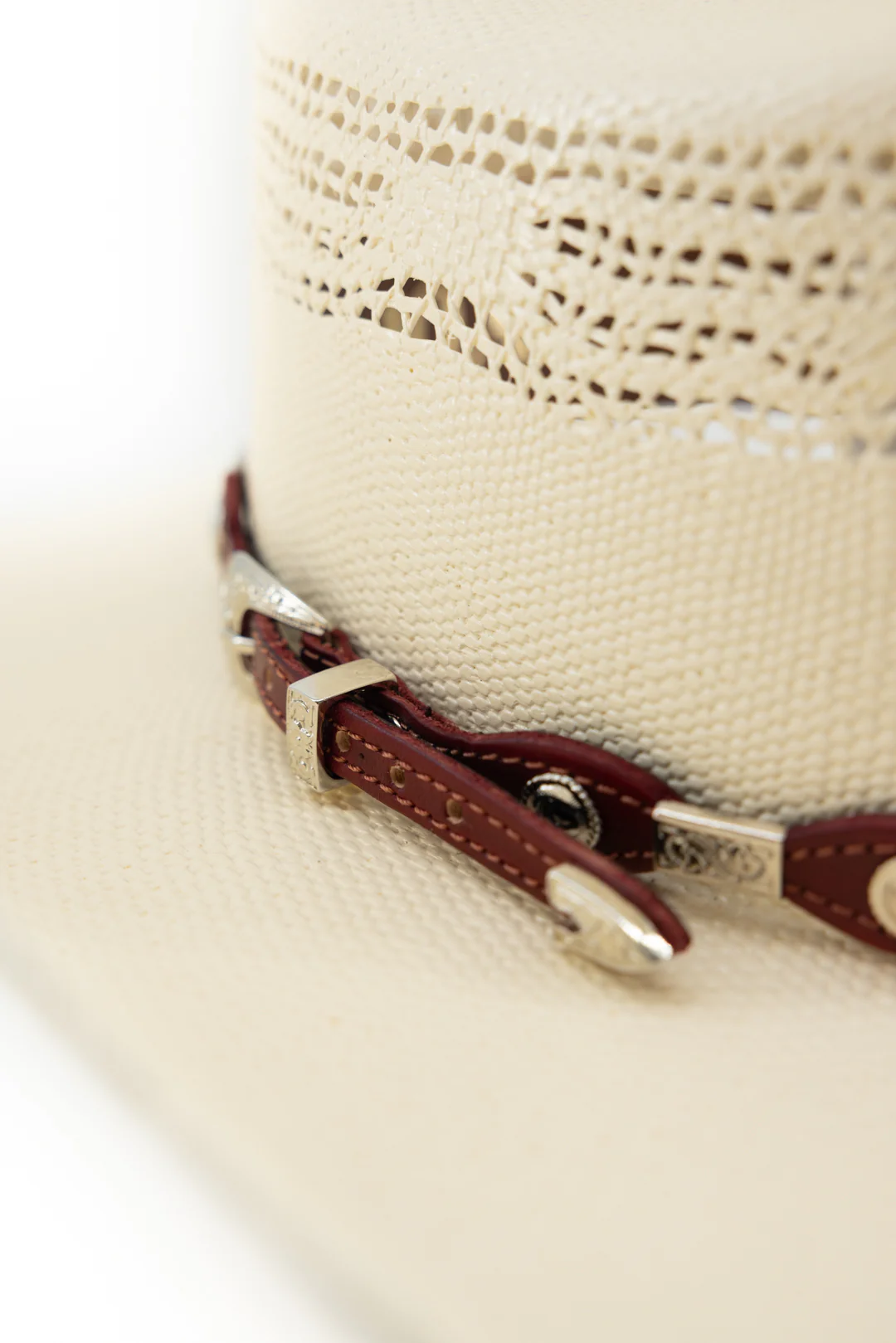 Western Silver Concho Hat Band - Image 8