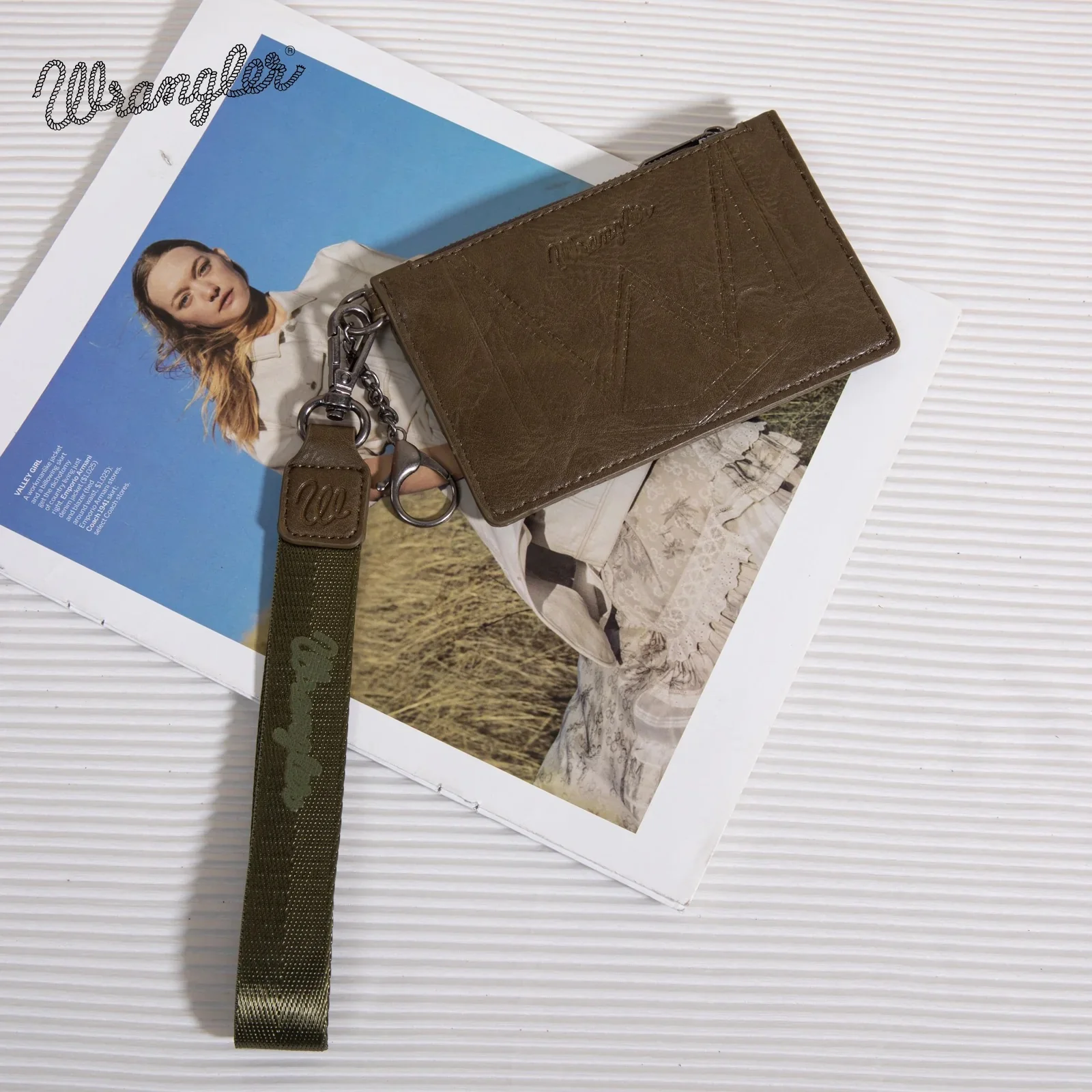 Wrangler Solid Color Key Chain Wristlet Card Wallet - Image 3