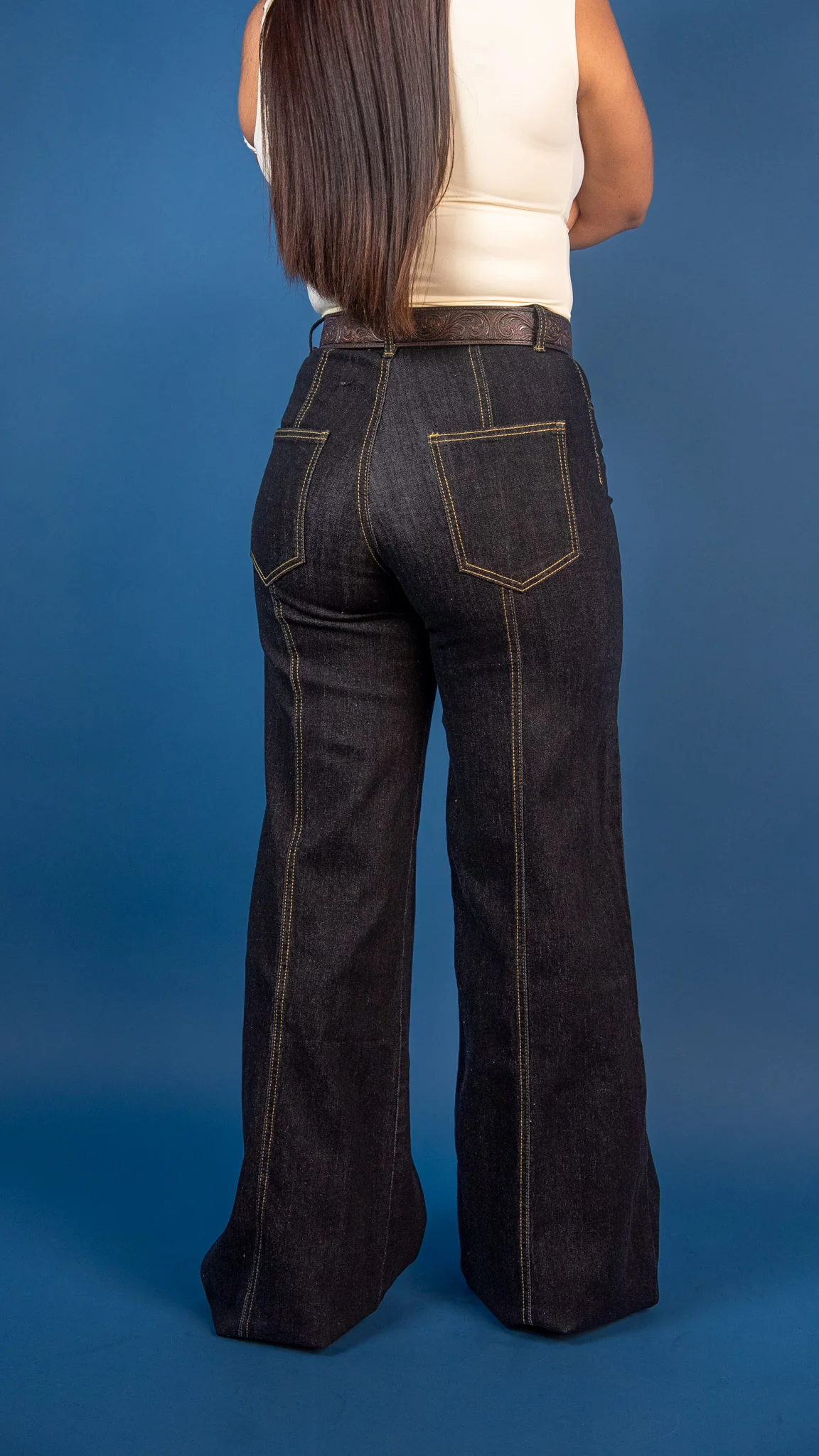 Jane Seam Wide-Leg Jeans - Image 3