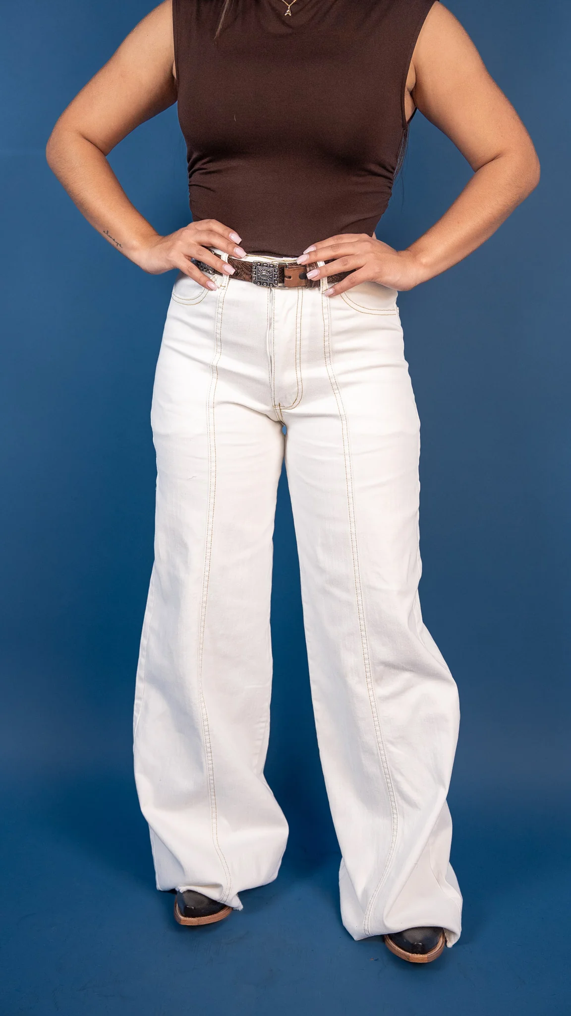 Jane Seam Wide-Leg Jeans - Image 4
