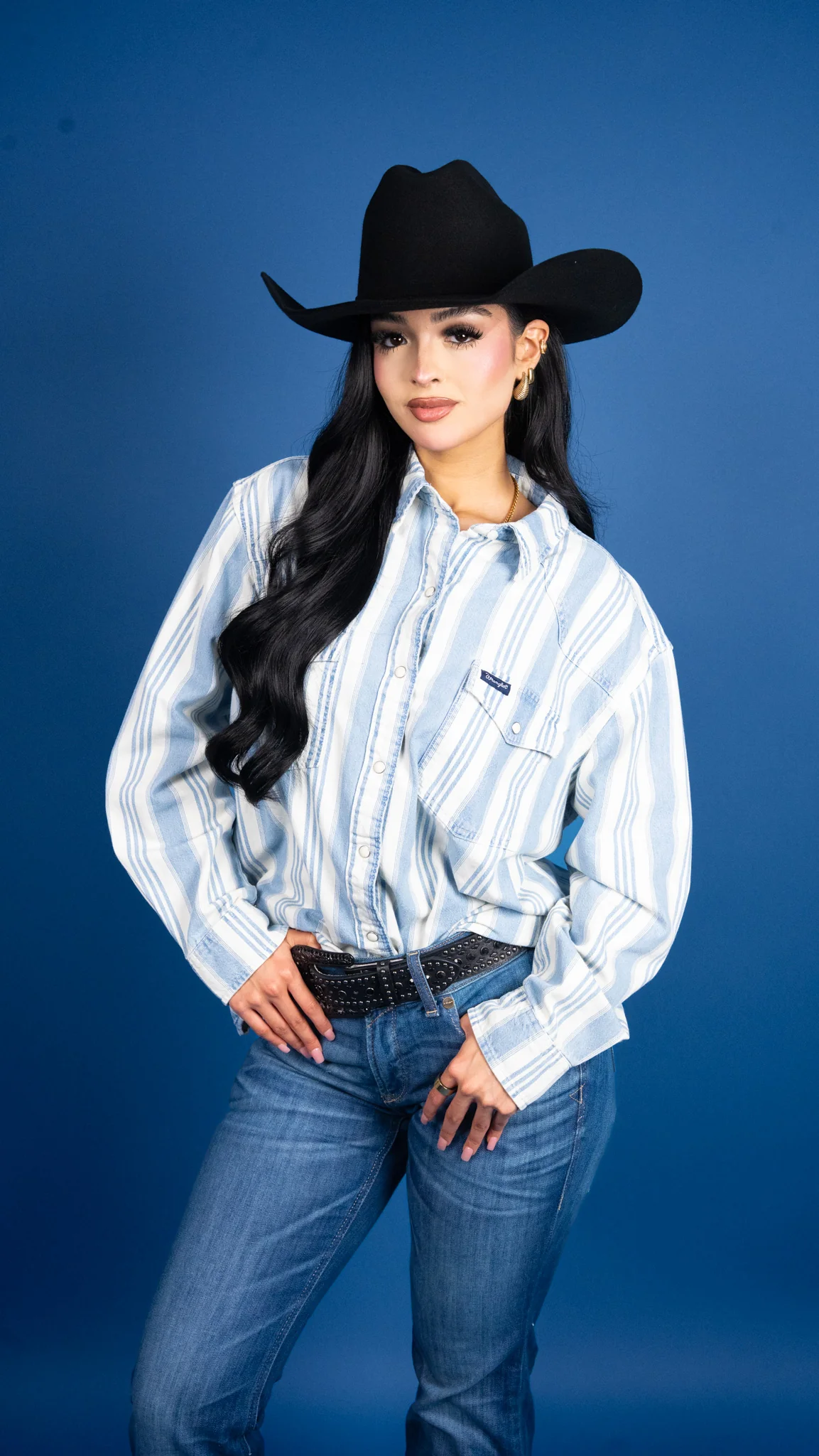 Women's Wrangler Retro Striped Pearl Snap