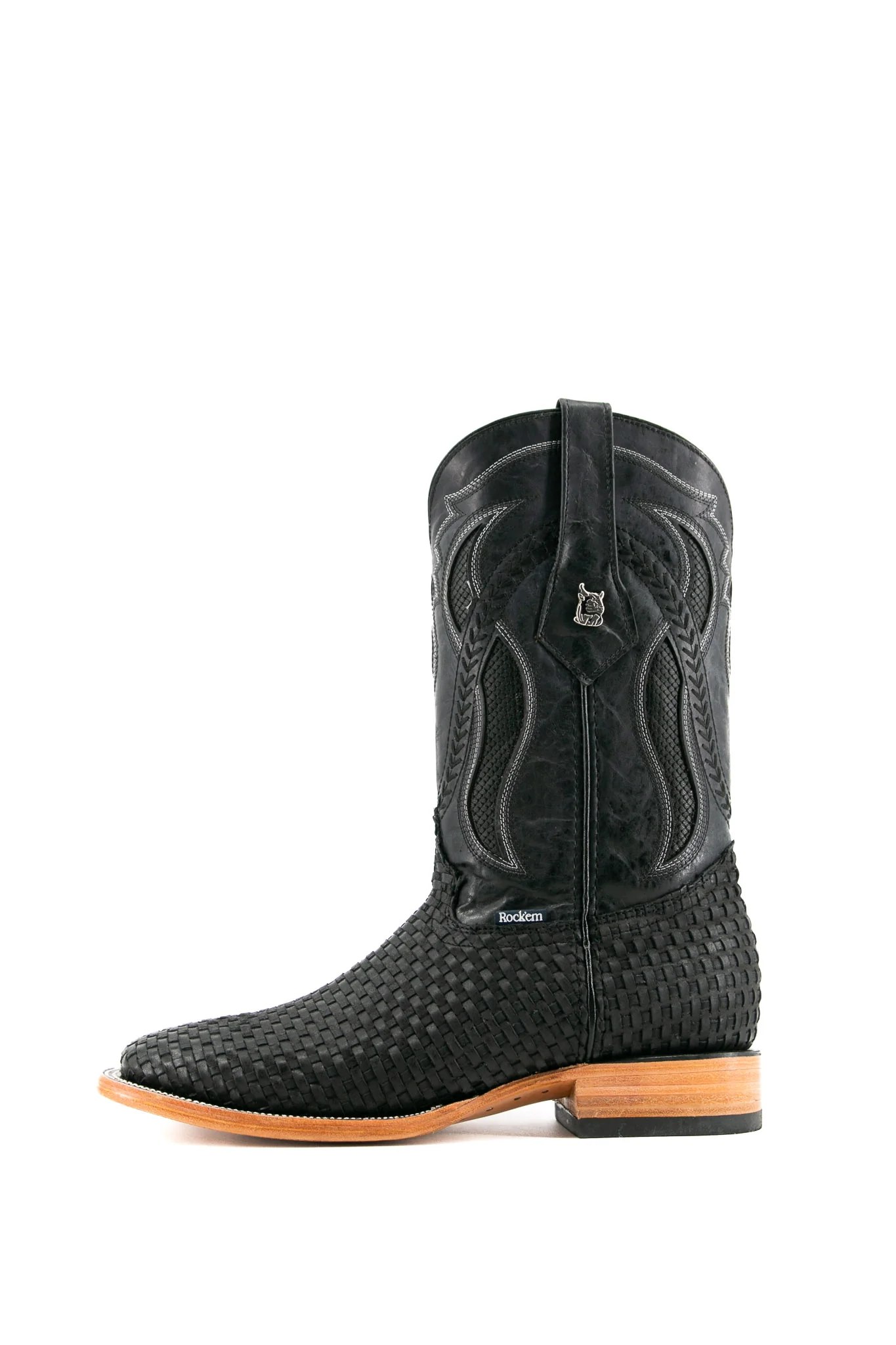 France Woven Square Toe Cowboy Boot - Image 14