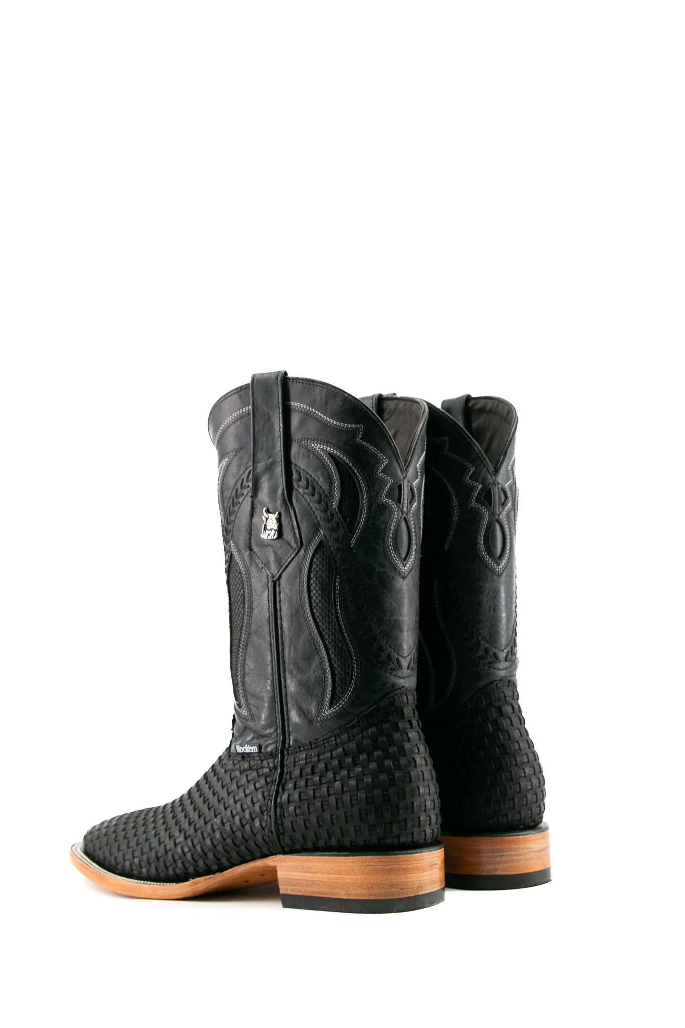France Woven Square Toe Cowboy Boot - Image 15