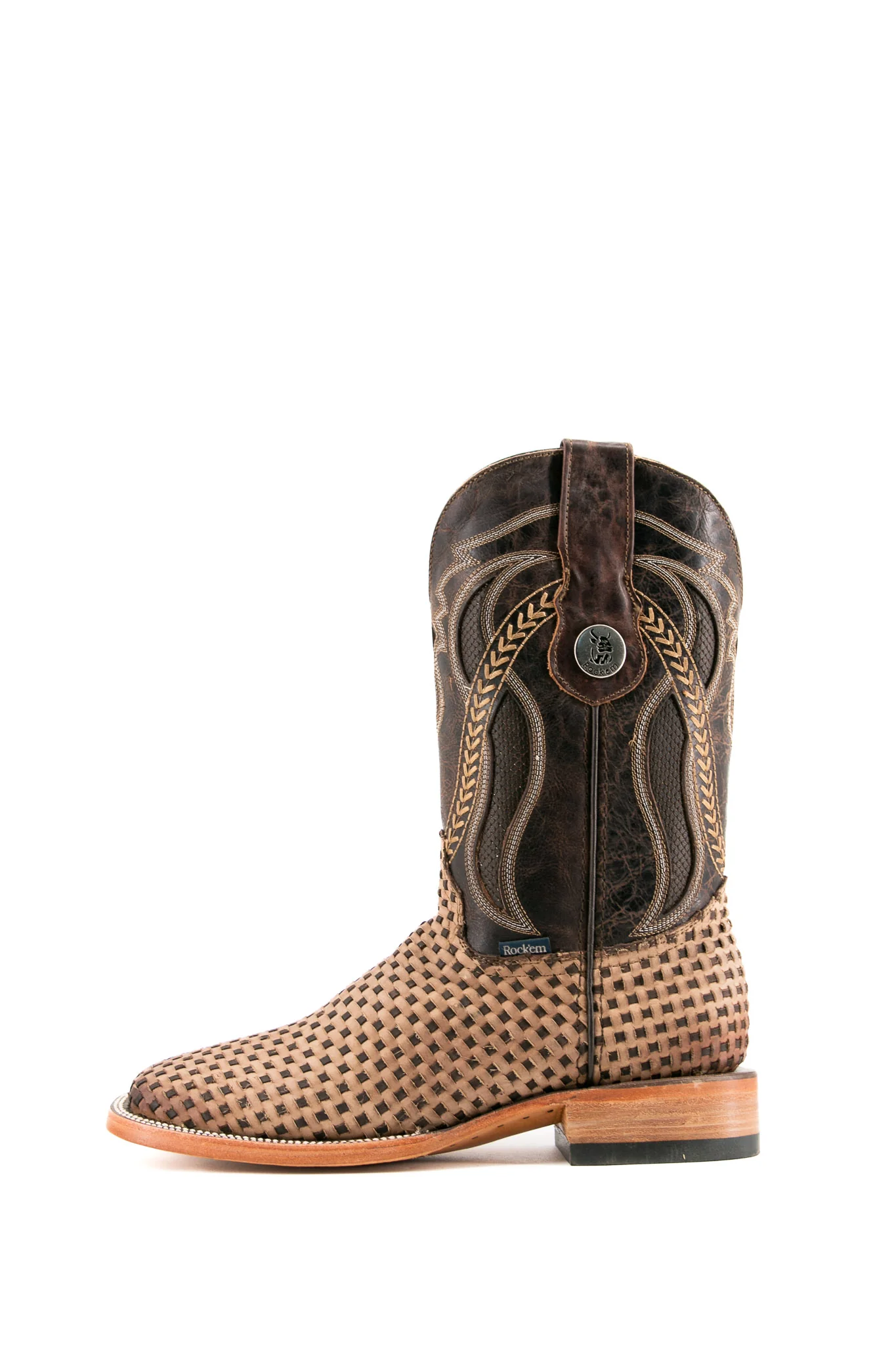 France Woven Square Toe Cowboy Boot - Image 2