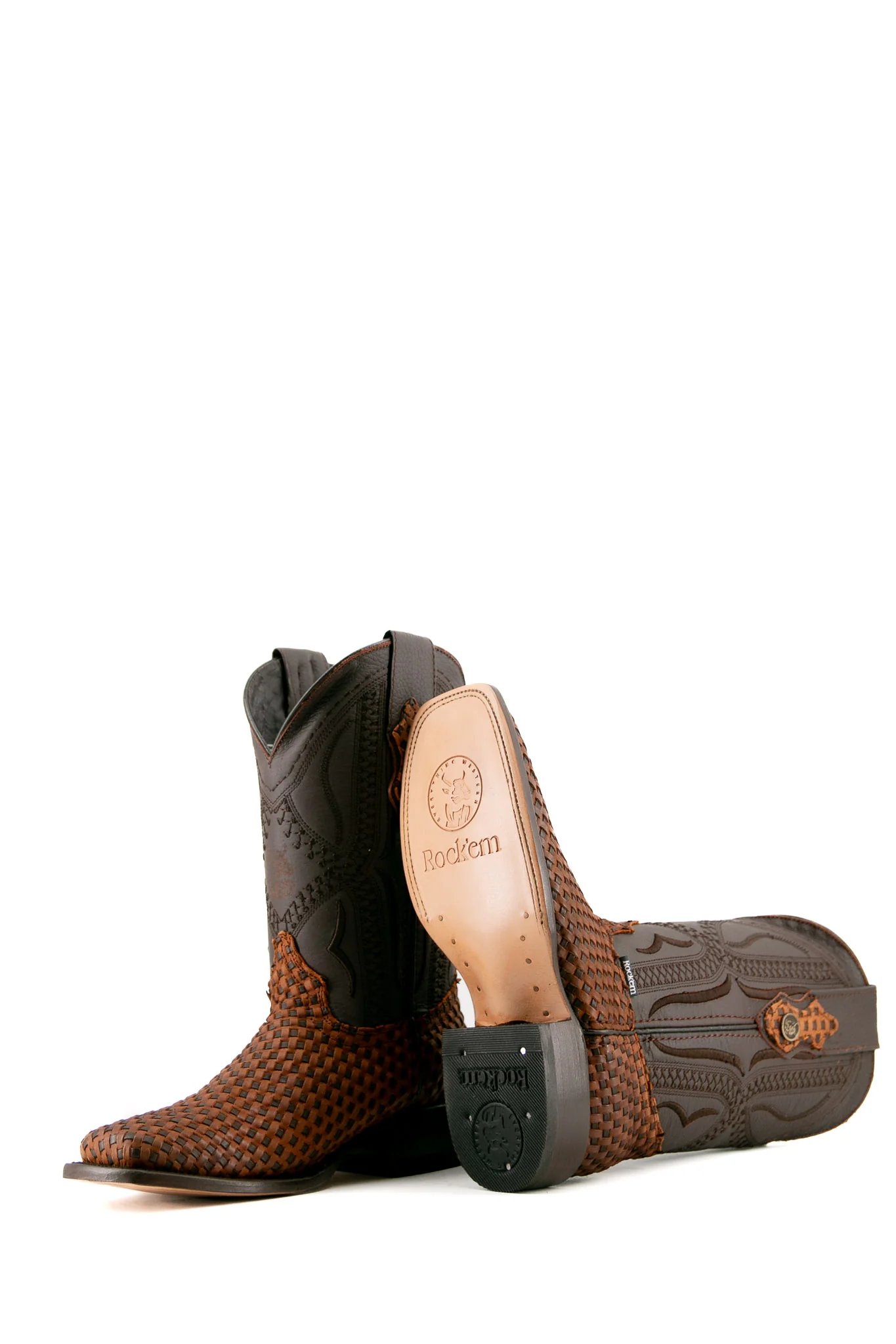 Woven Renegade Rodeo Toe Cowboy Boot - Image 10
