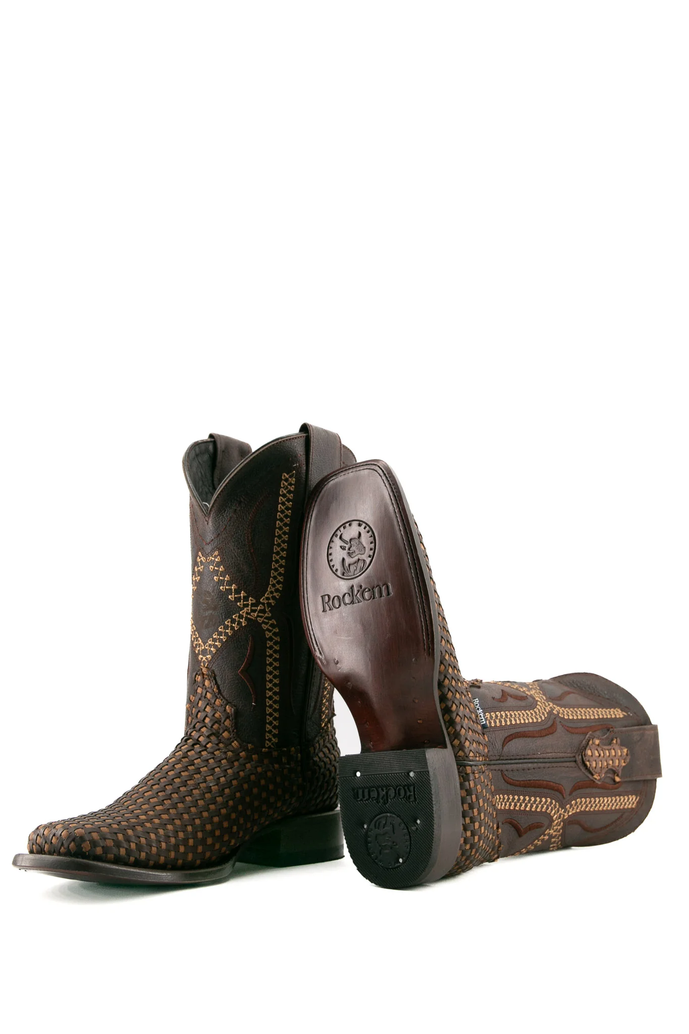 Woven Renegade Rodeo Toe Cowboy Boot - Image 19