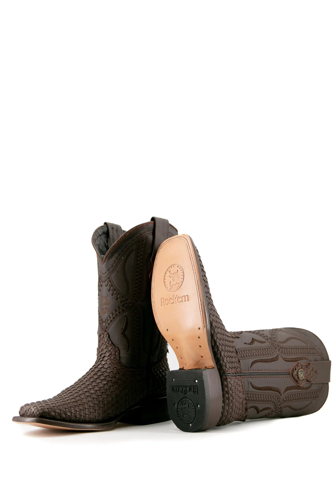 Woven Renegade Rodeo Toe Cowboy Boot - Image 4