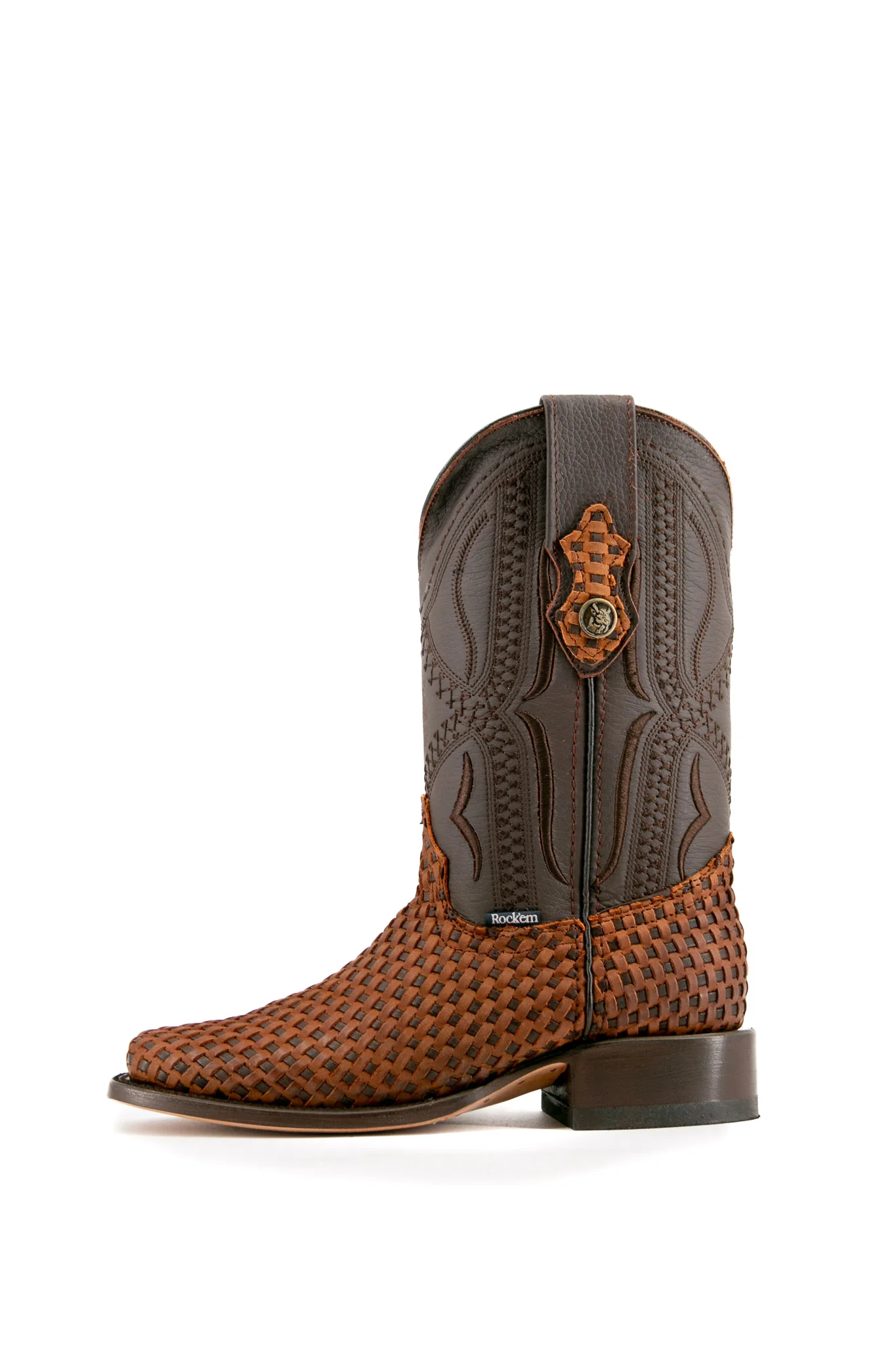 Woven Renegade Rodeo Toe Cowboy Boot - Image 8