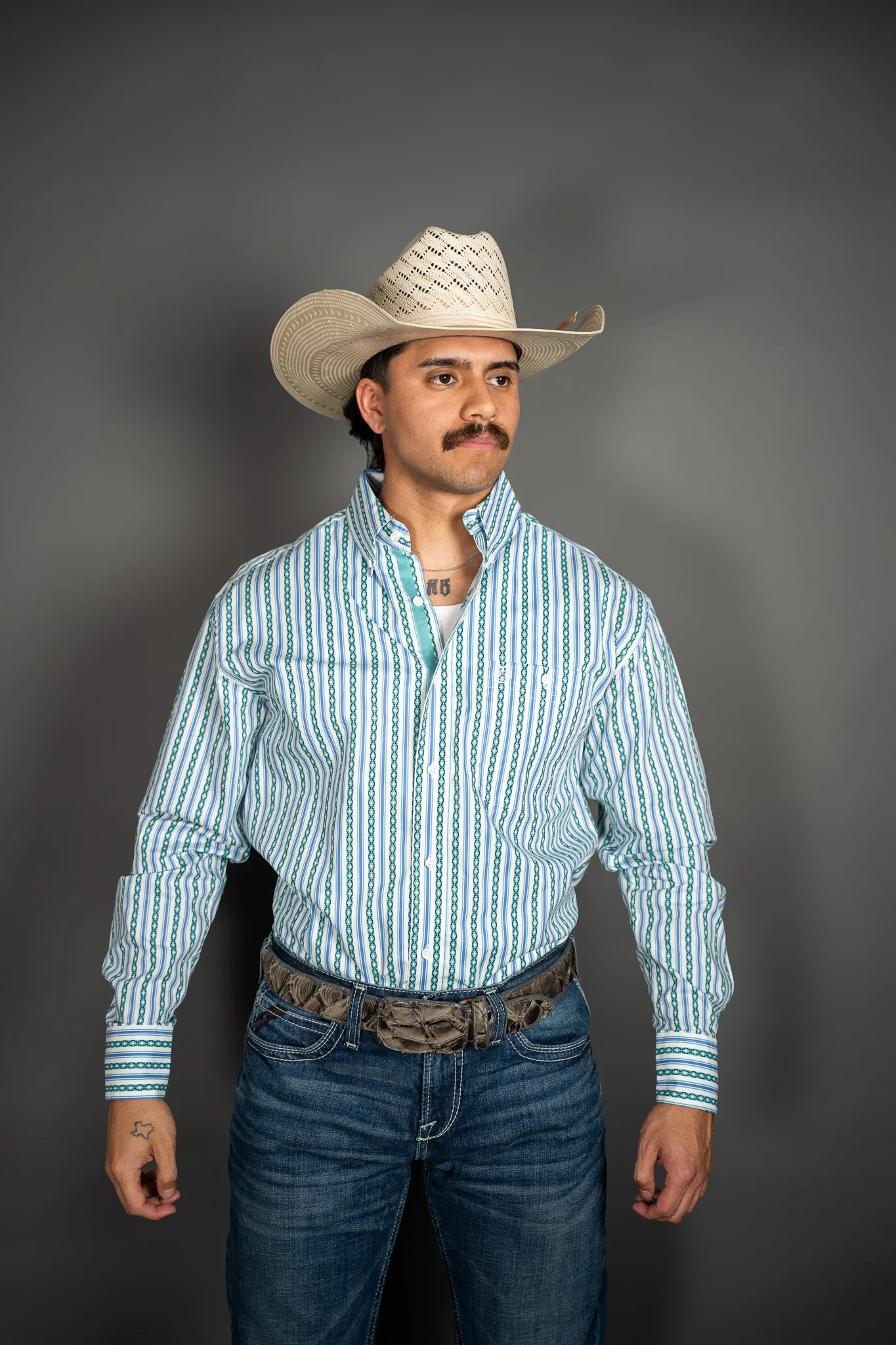 Wrangler Aztec Striped Button Up - Image 2
