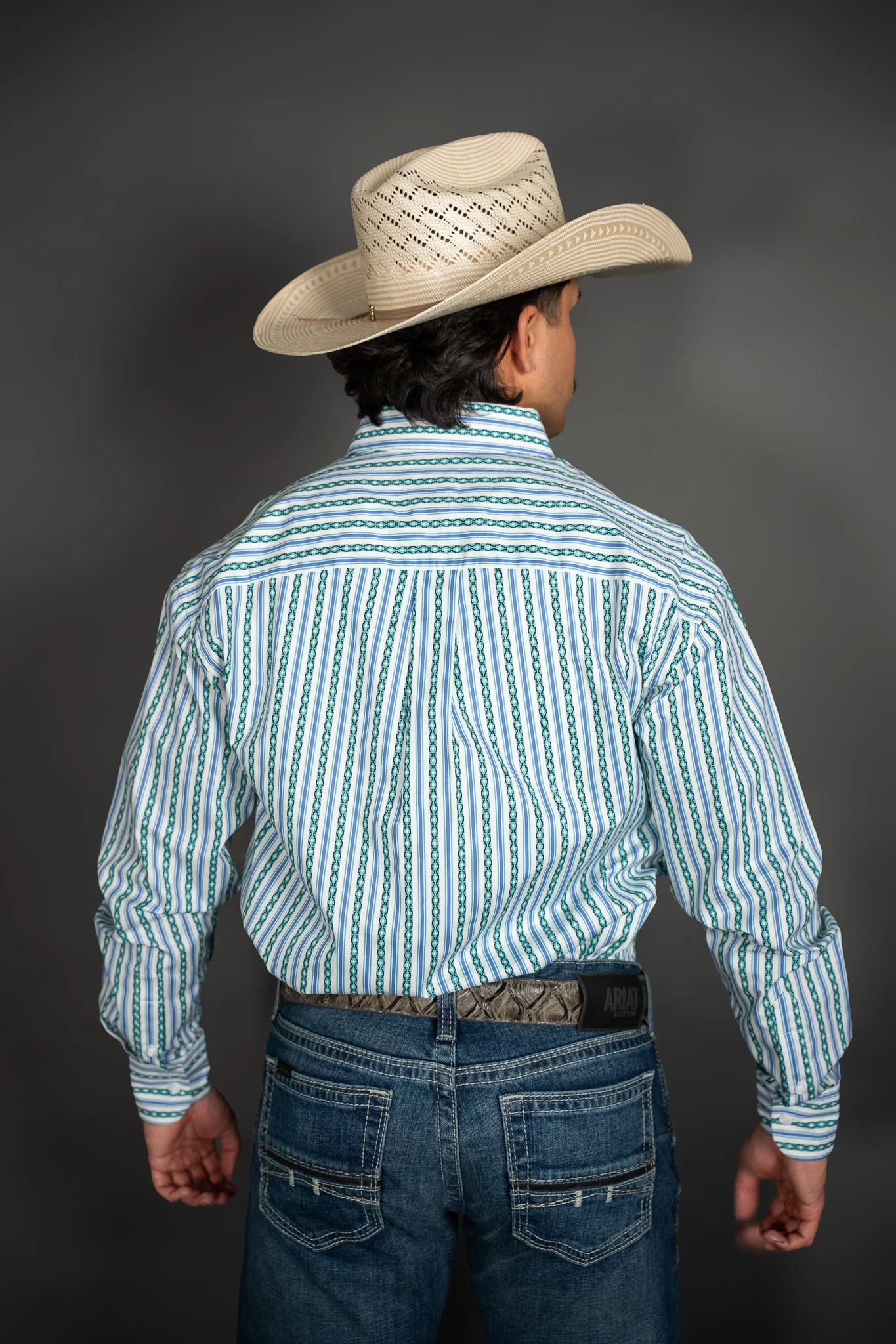 Wrangler Aztec Striped Button Up - Image 3