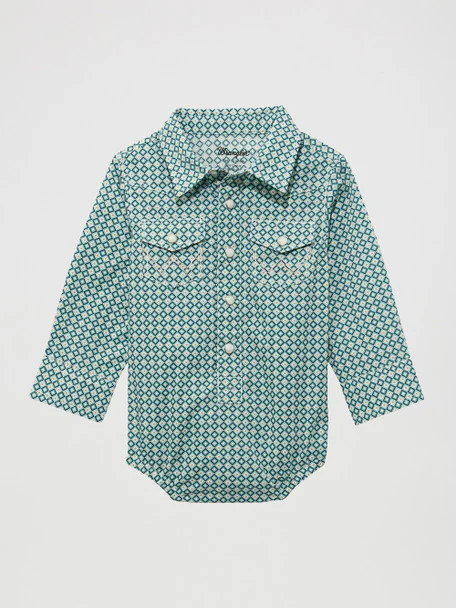 Wrangler Baby Boy Long Sleeve Western Snap Body Suit
