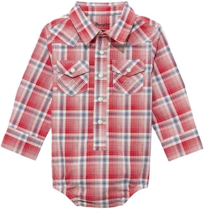 Wrangler Baby Boy Western Pearl Snap Onesie