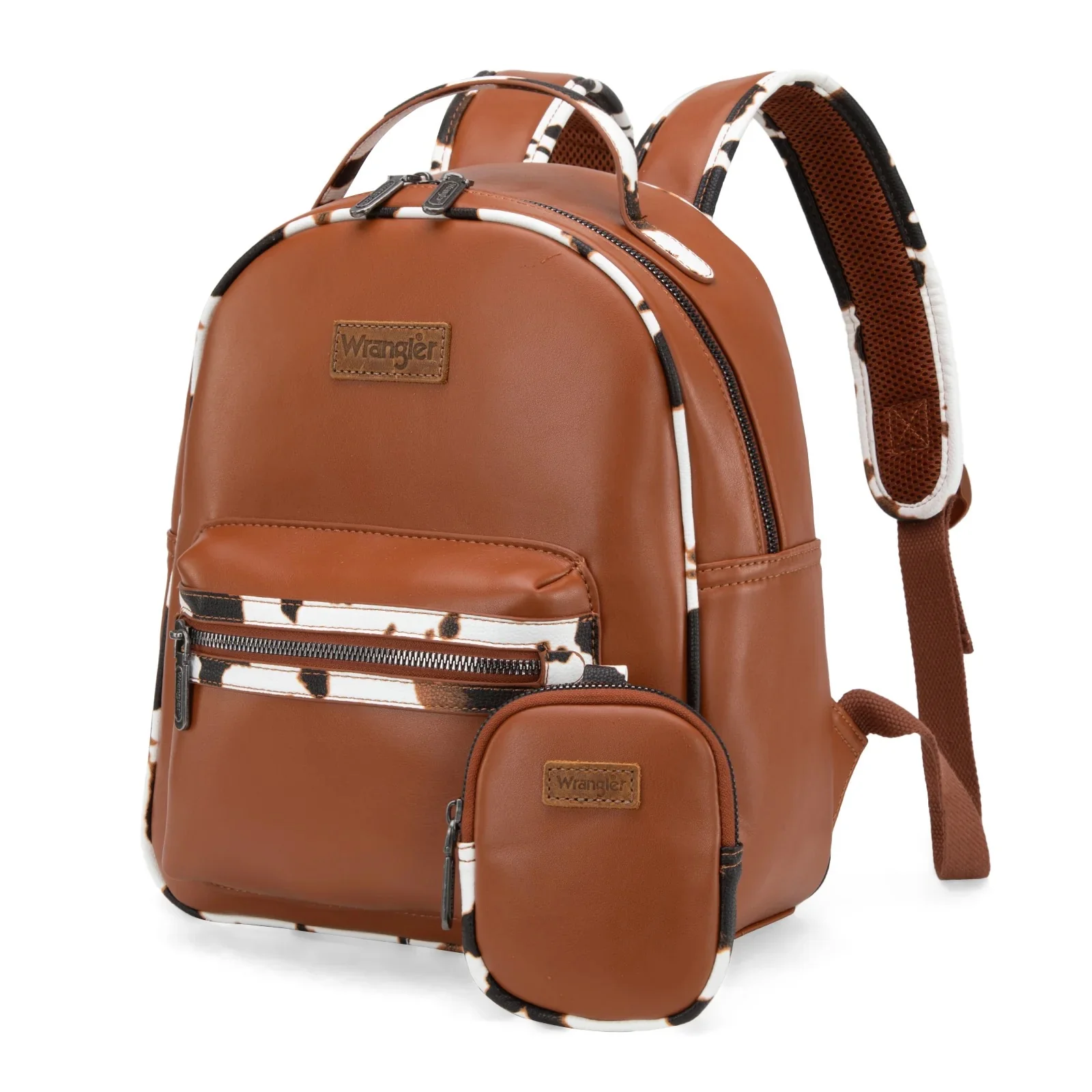 Wrangler Cow Print Backpack With Coin Pouch - Image 2