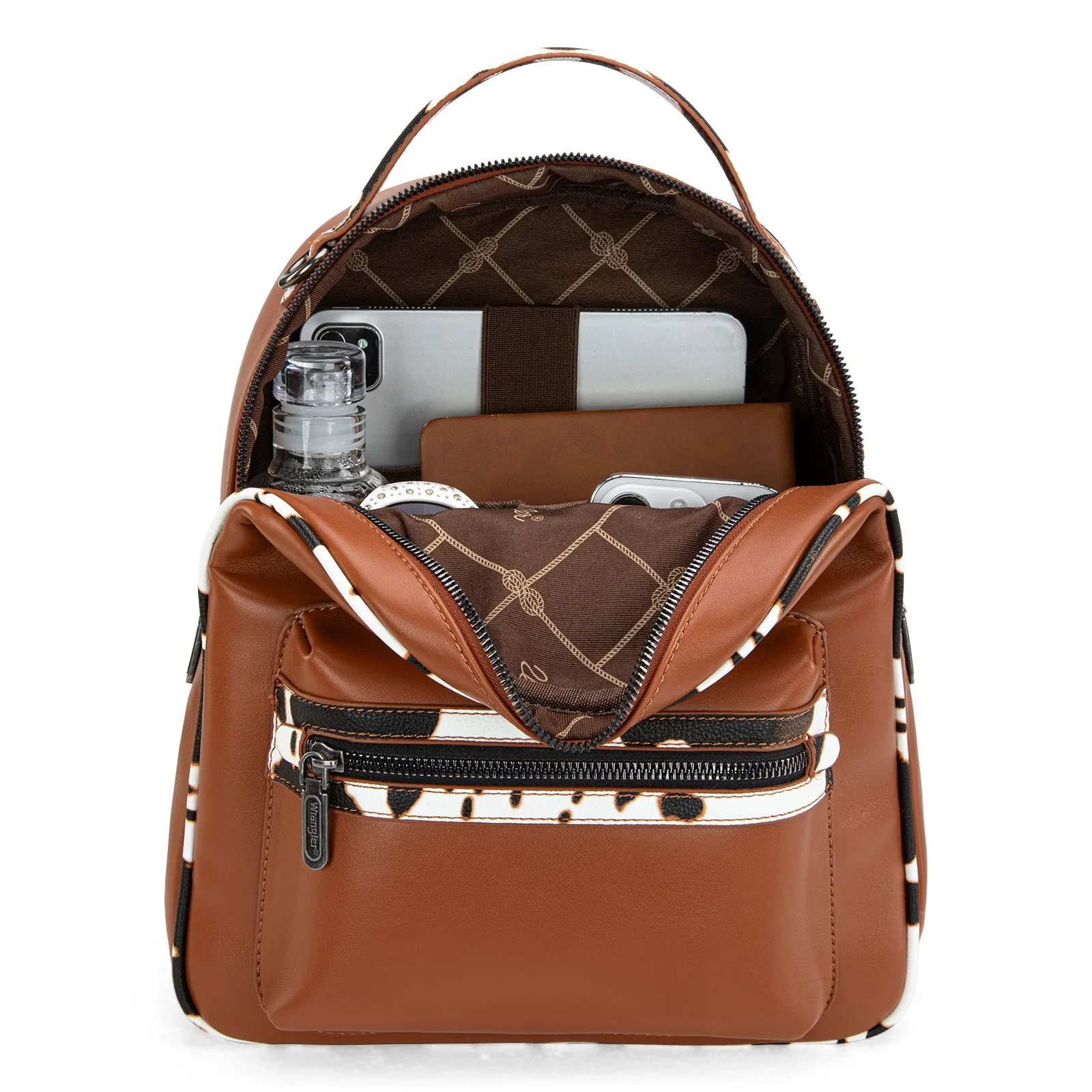 Wrangler Cow Print Backpack With Coin Pouch - Image 5