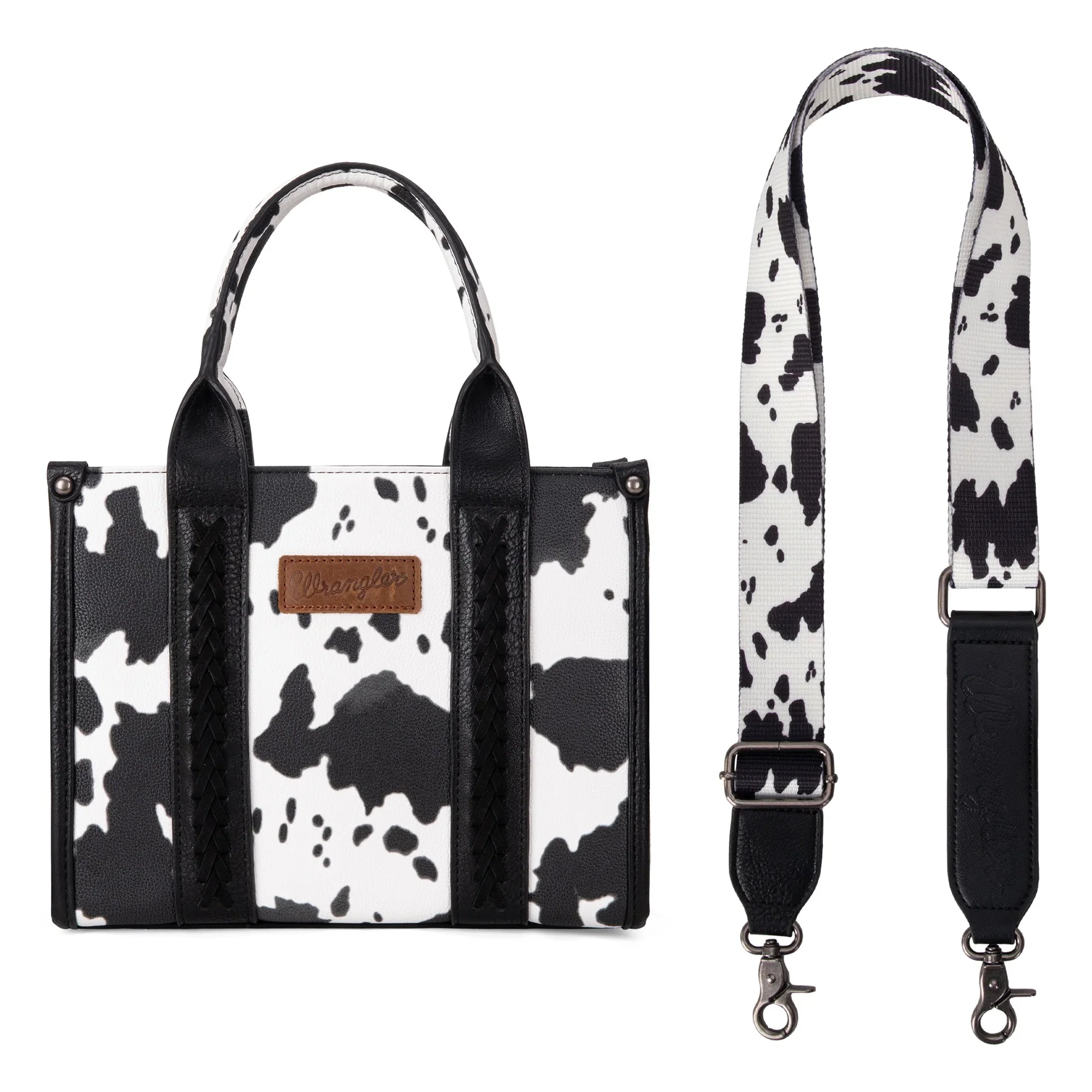 Wrangler Cow Print Concealed Carry Tote/Crossbody - Image 5