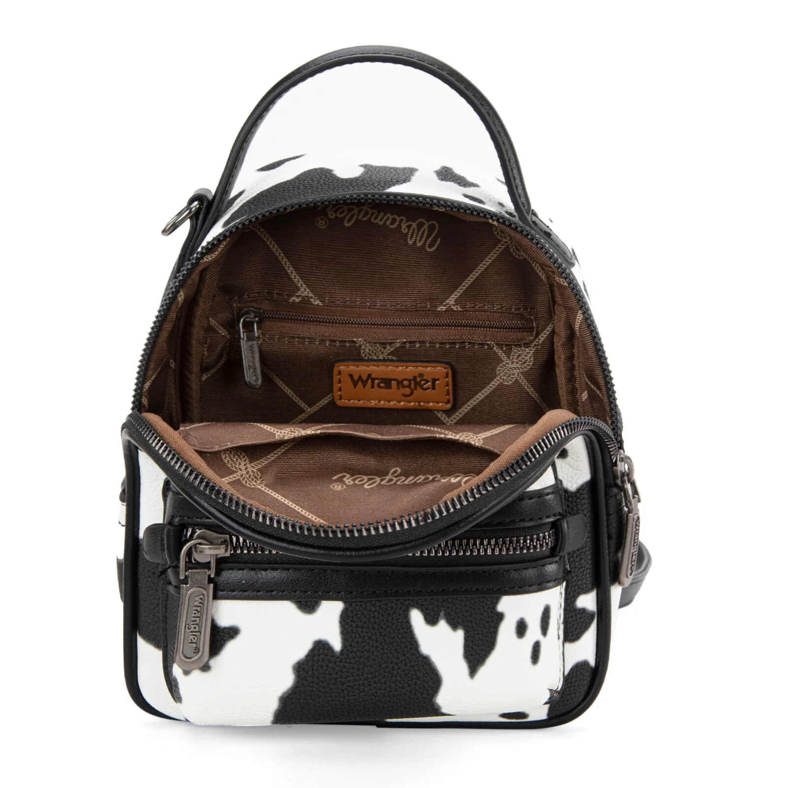 Wrangler Cow Print Mini Backpack With Coin Pouch - Image 3