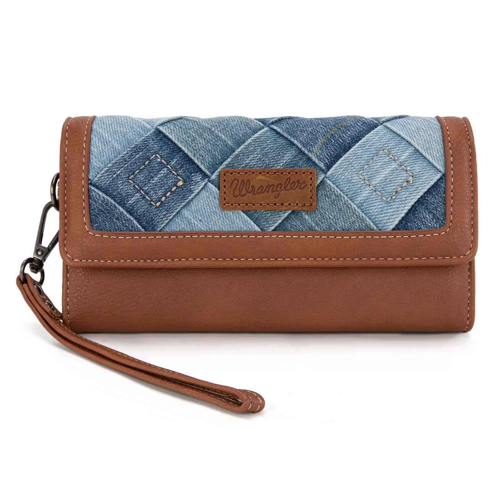 Wrangler Denim Woven Tri-Fold Wristlet/Wallet - Image 6