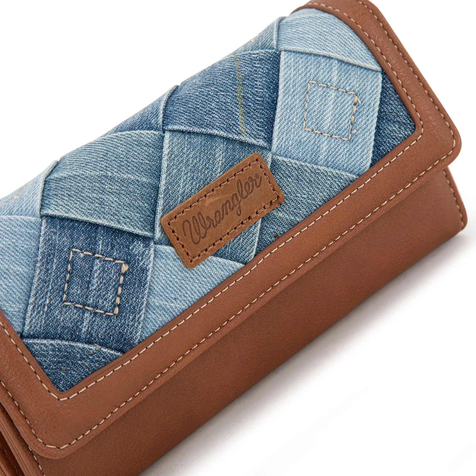 Wrangler Denim Woven Tri-Fold Wristlet/Wallet - Image 7