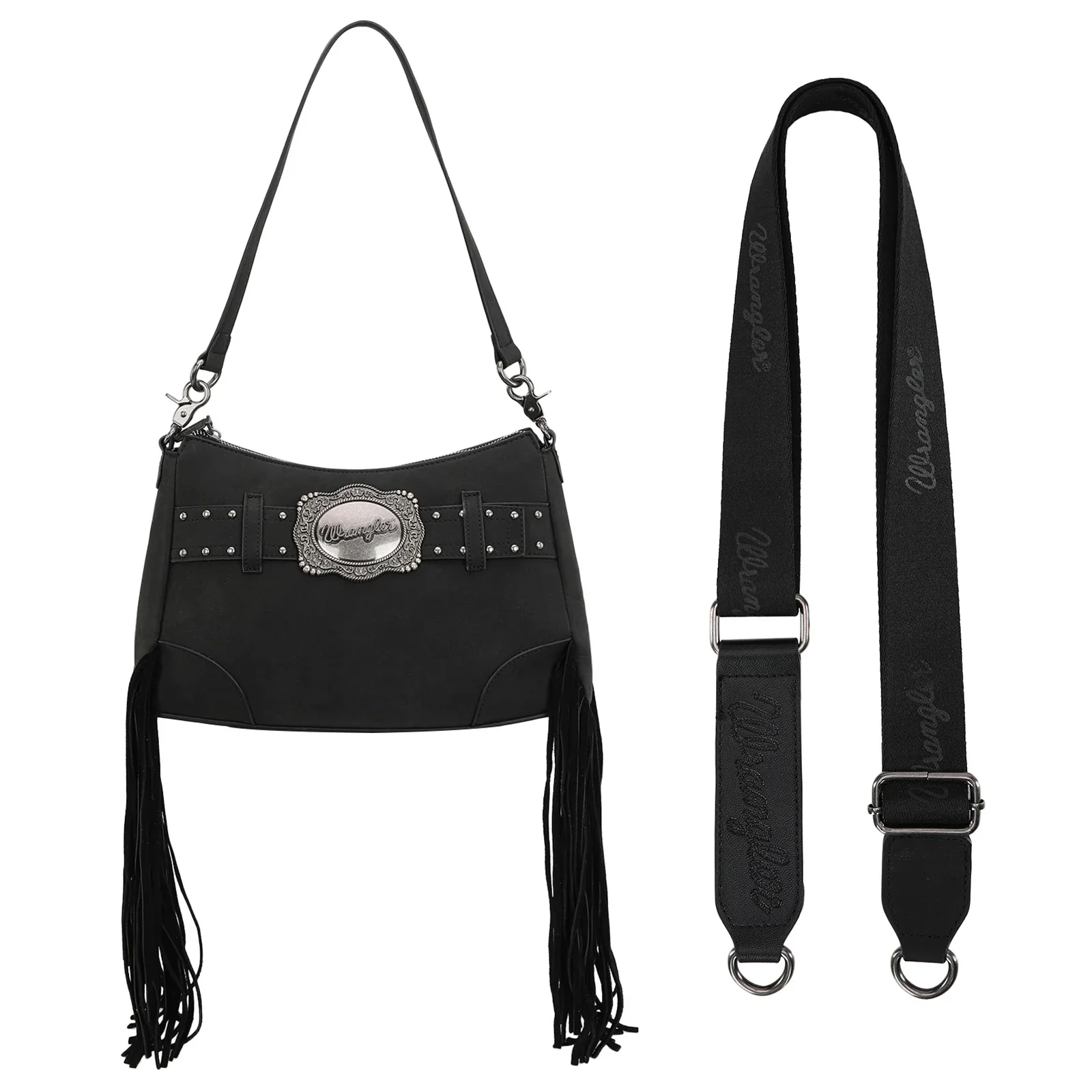 Wrangler Fringe Buckle Hobo Bag/Crossbody Bag - Image 12