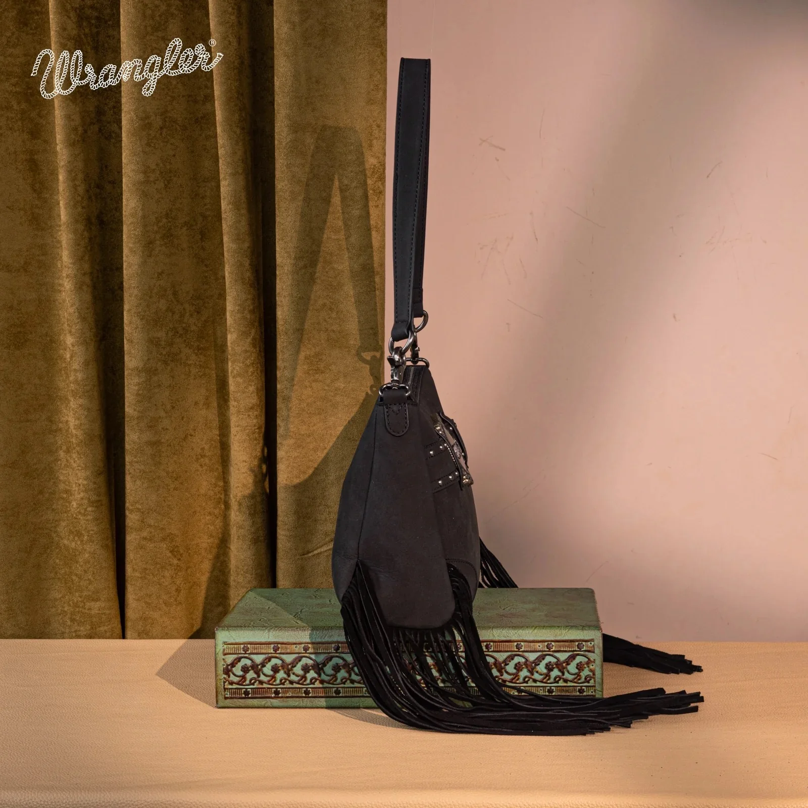 Wrangler Fringe Buckle Hobo Bag/Crossbody Bag - Image 3