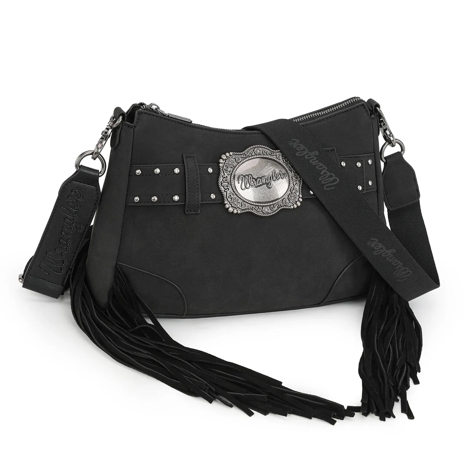Wrangler Fringe Buckle Hobo Bag/Crossbody Bag - Image 9