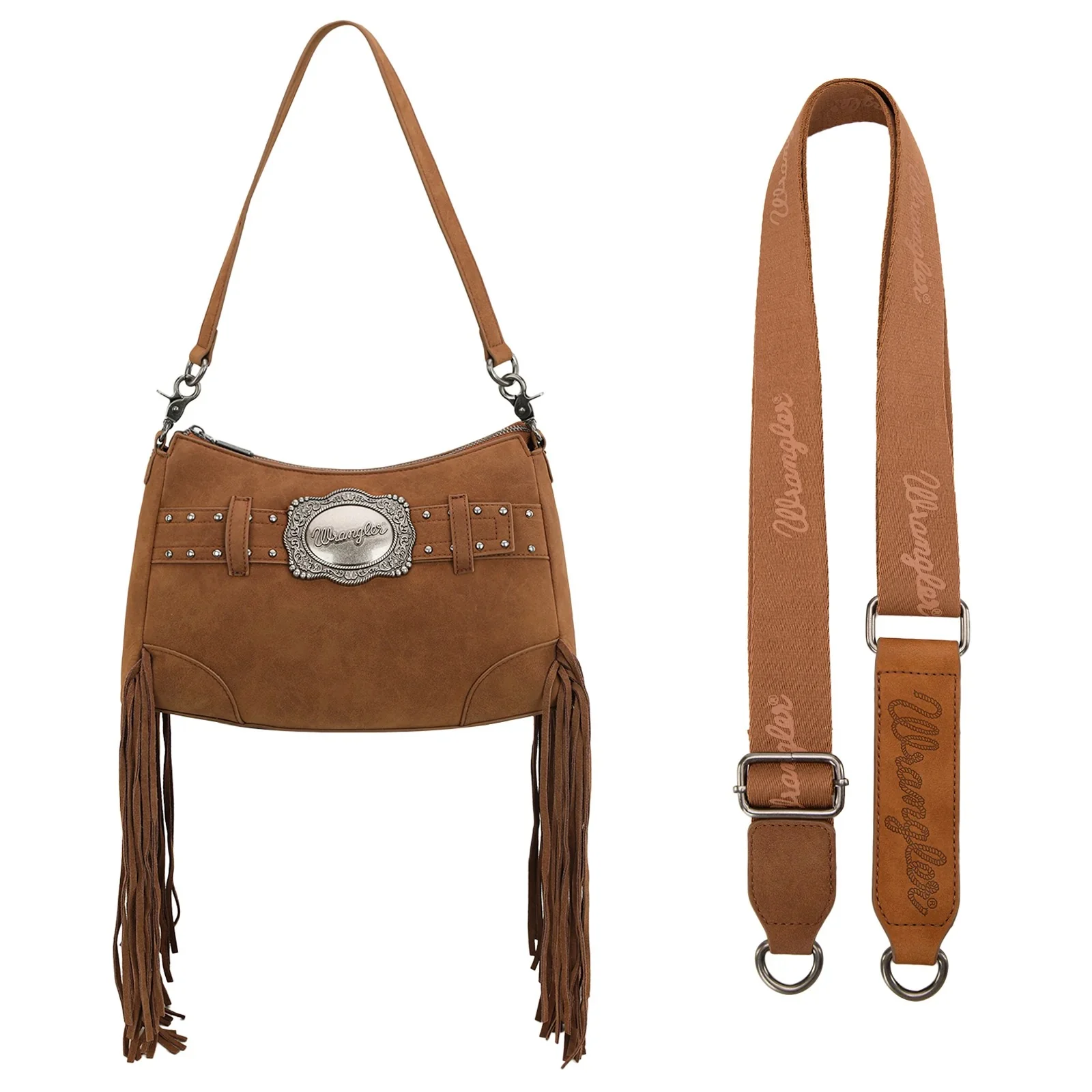 Wrangler Fringe Buckle Hobo Bag/Crossbody Bag - Image 12