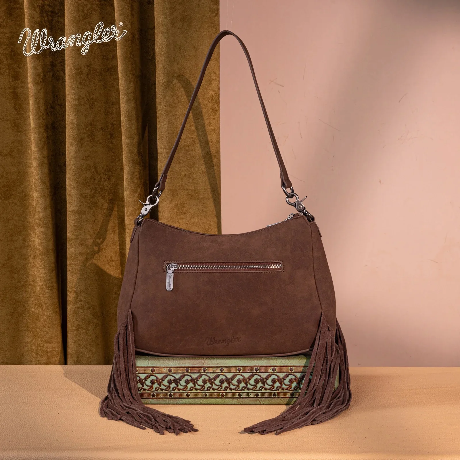 Wrangler Fringe Buckle Hobo Bag/Crossbody Bag - Image 2