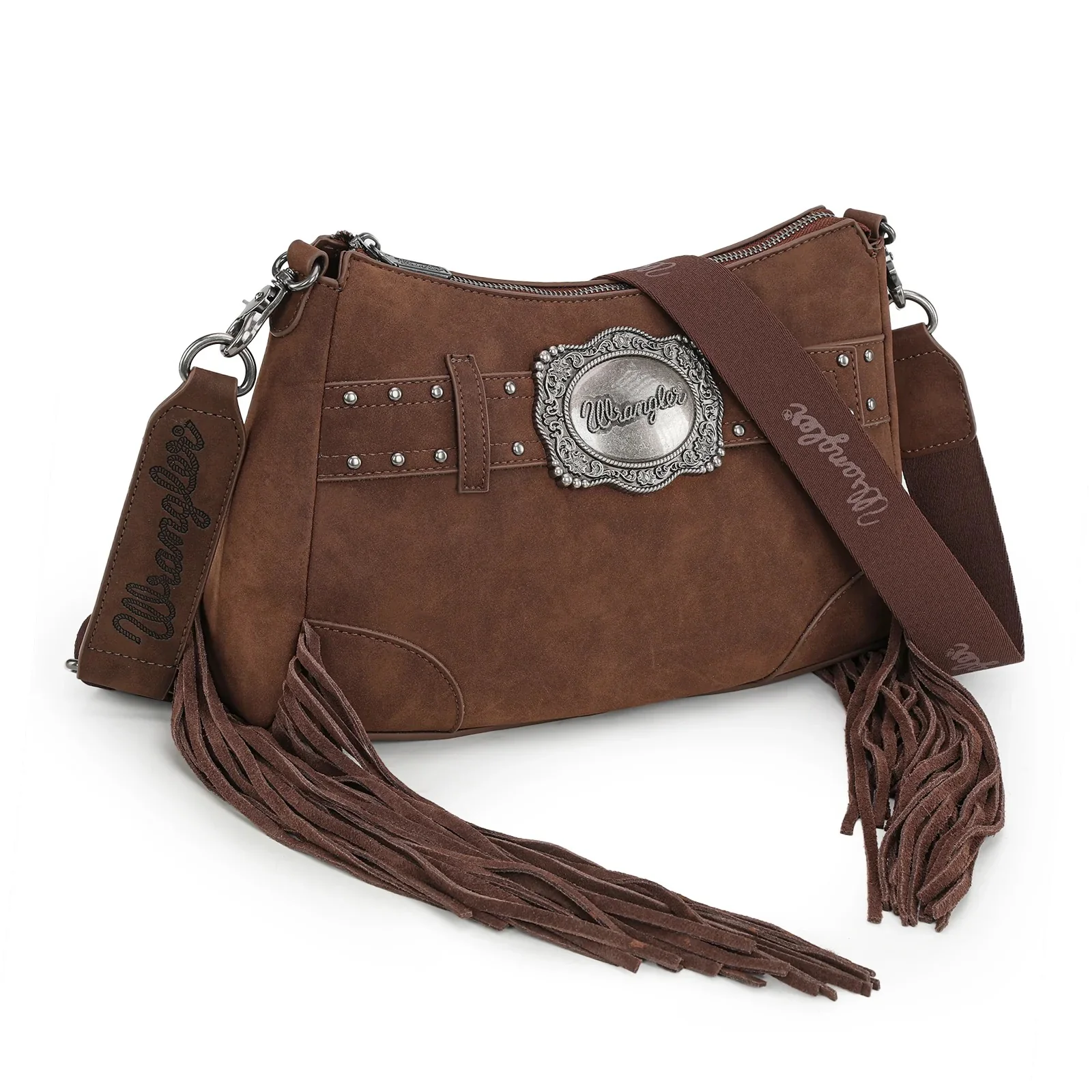Wrangler Fringe Buckle Hobo Bag/Crossbody Bag - Image 6