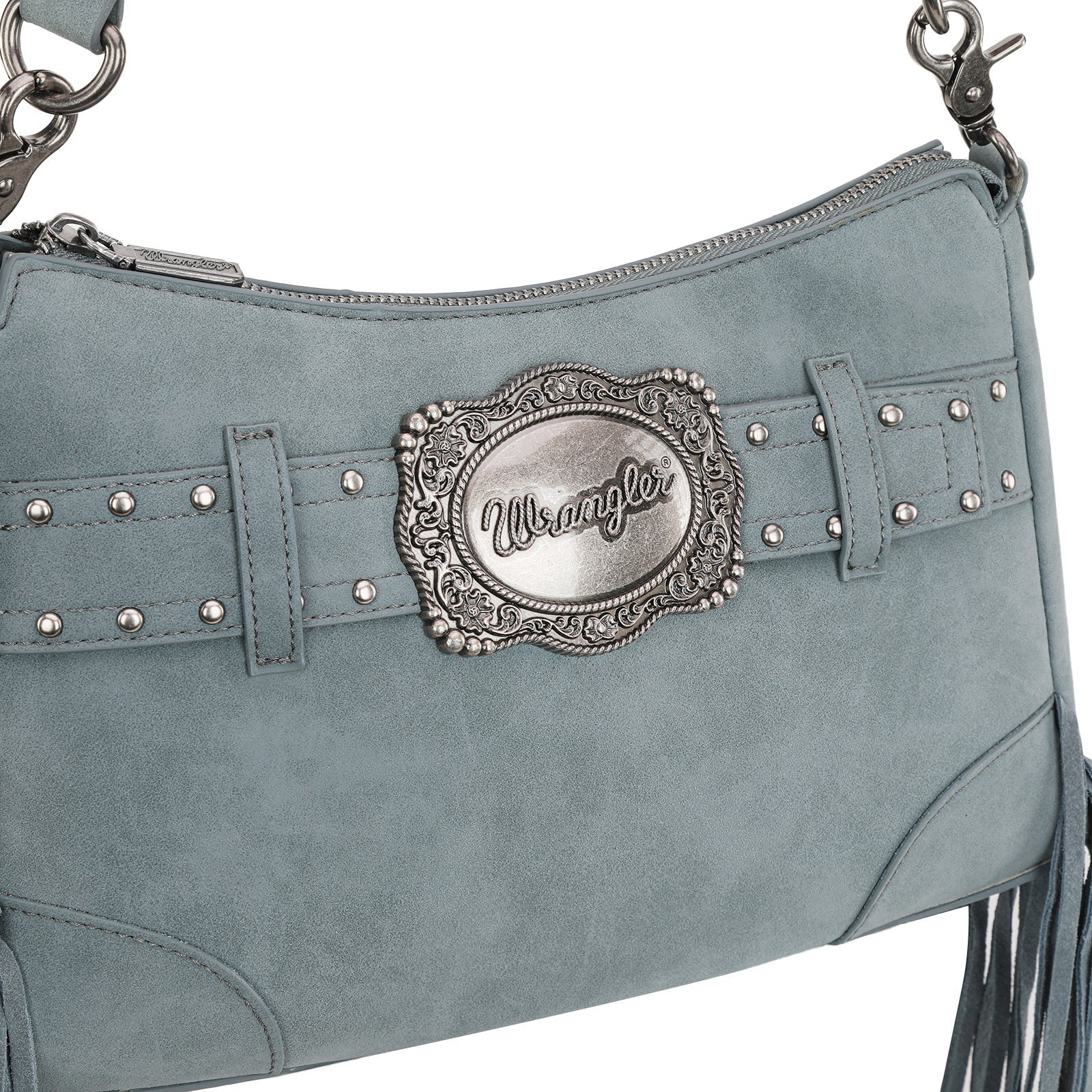 Wrangler Fringe Buckle Hobo Bag/Crossbody Bag - Image 4