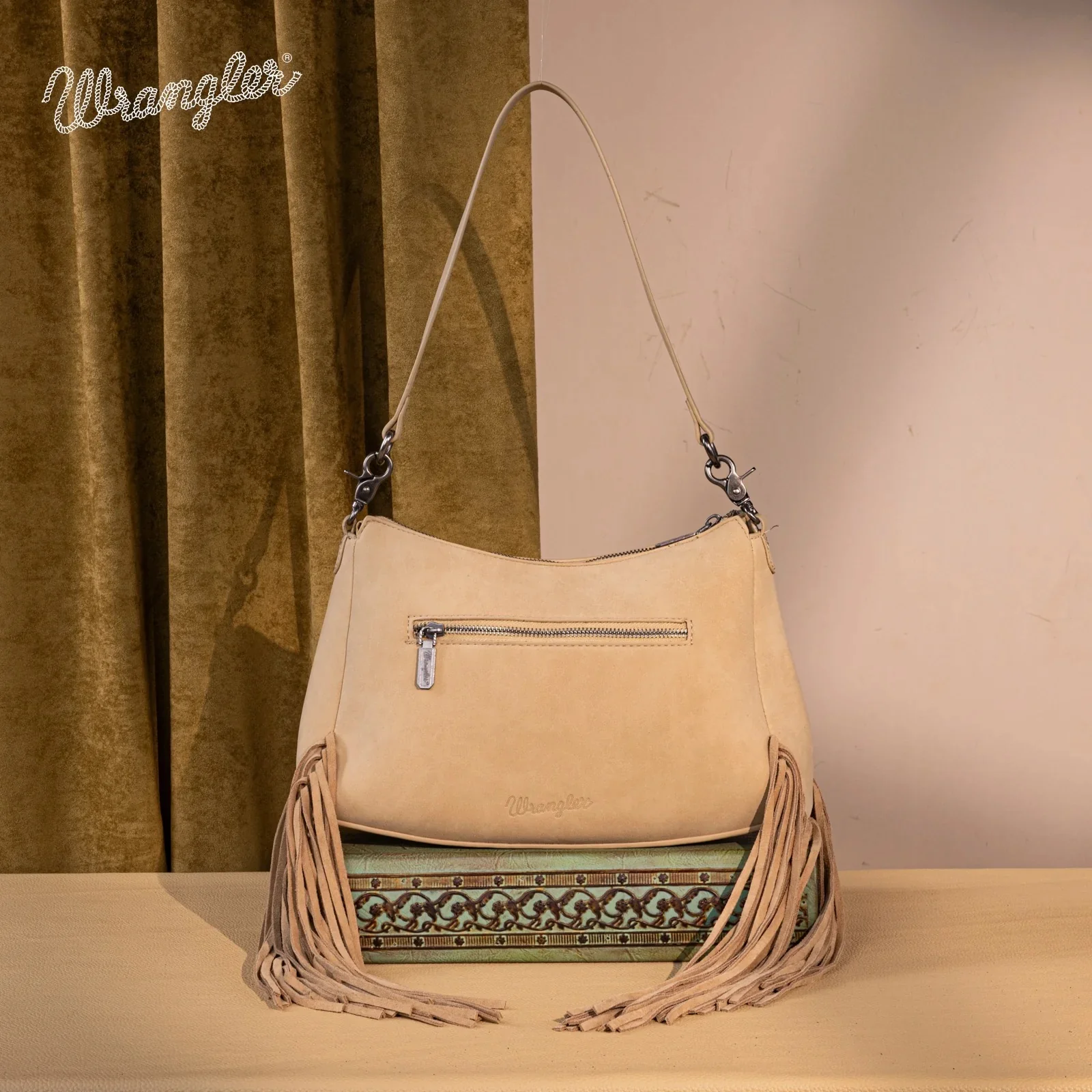 Wrangler Fringe Buckle Hobo Bag/Crossbody Bag - Image 2