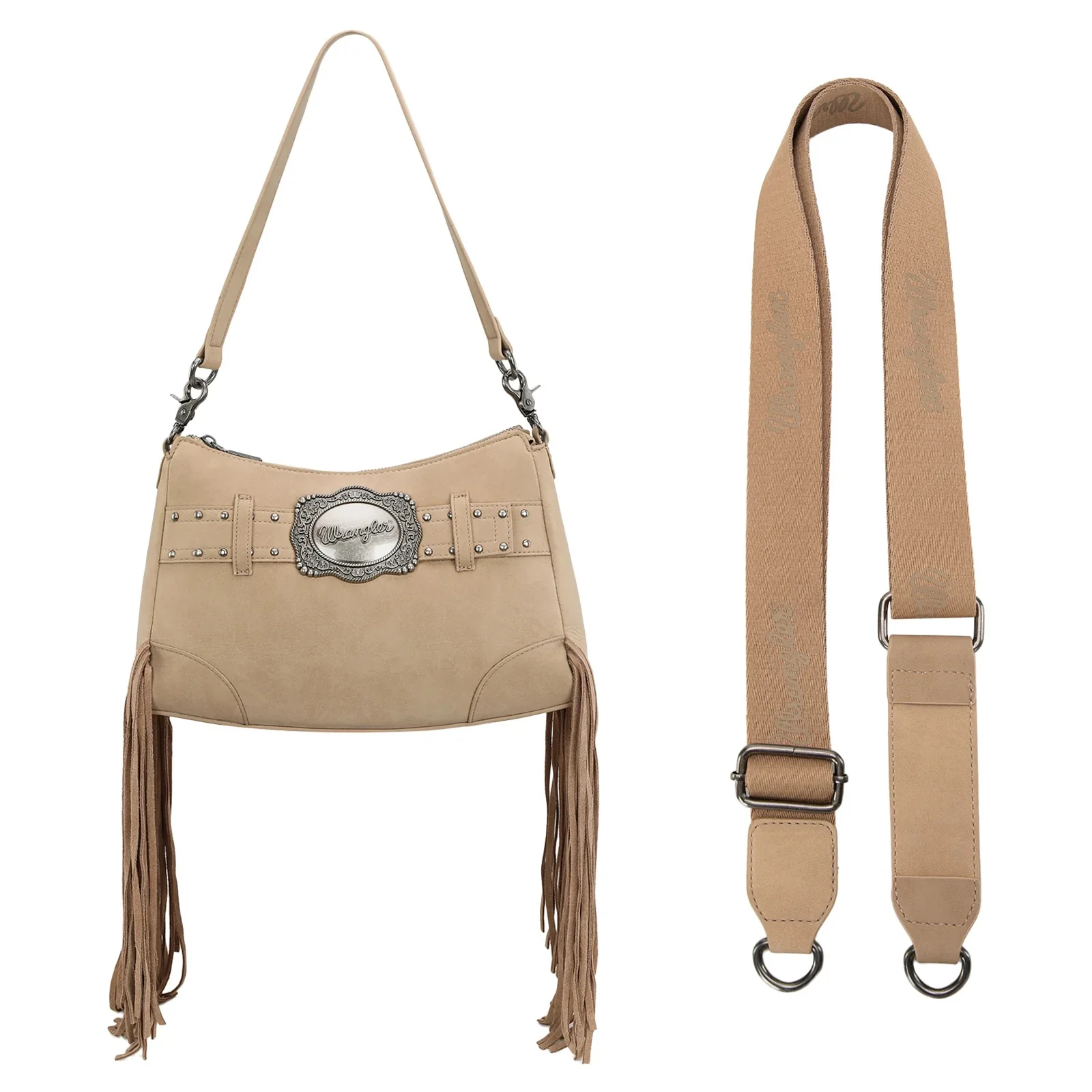 Wrangler Fringe Buckle Hobo Bag/Crossbody Bag - Image 9