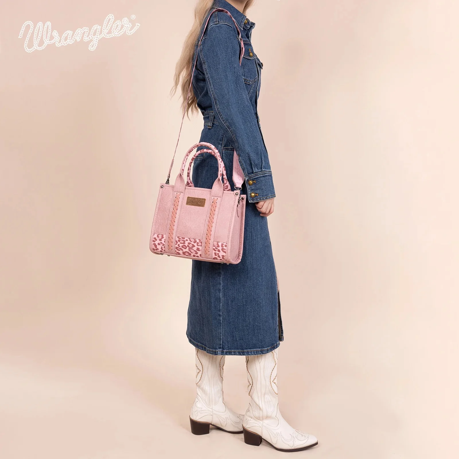 Wrangler Leopard Print Concealed Carry Tote/Crossbody - Image 5
