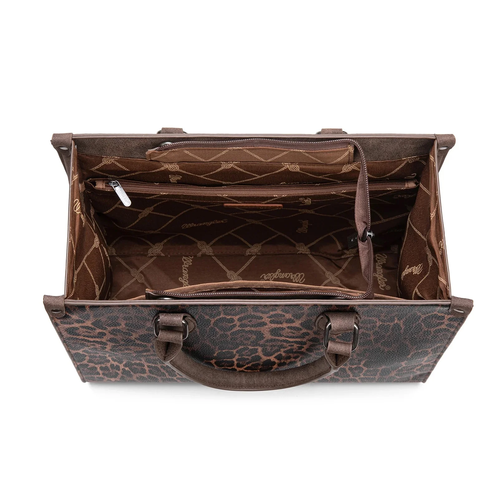 Wrangler Leopard Print Wide Tote Bag/Crossbody - Image 5