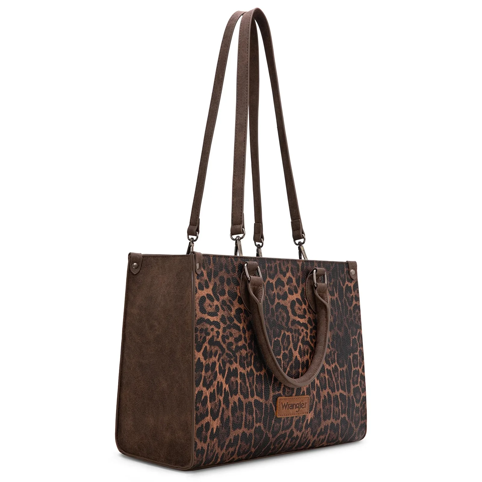 Wrangler Leopard Print Wide Tote Bag/Crossbody - Image 6