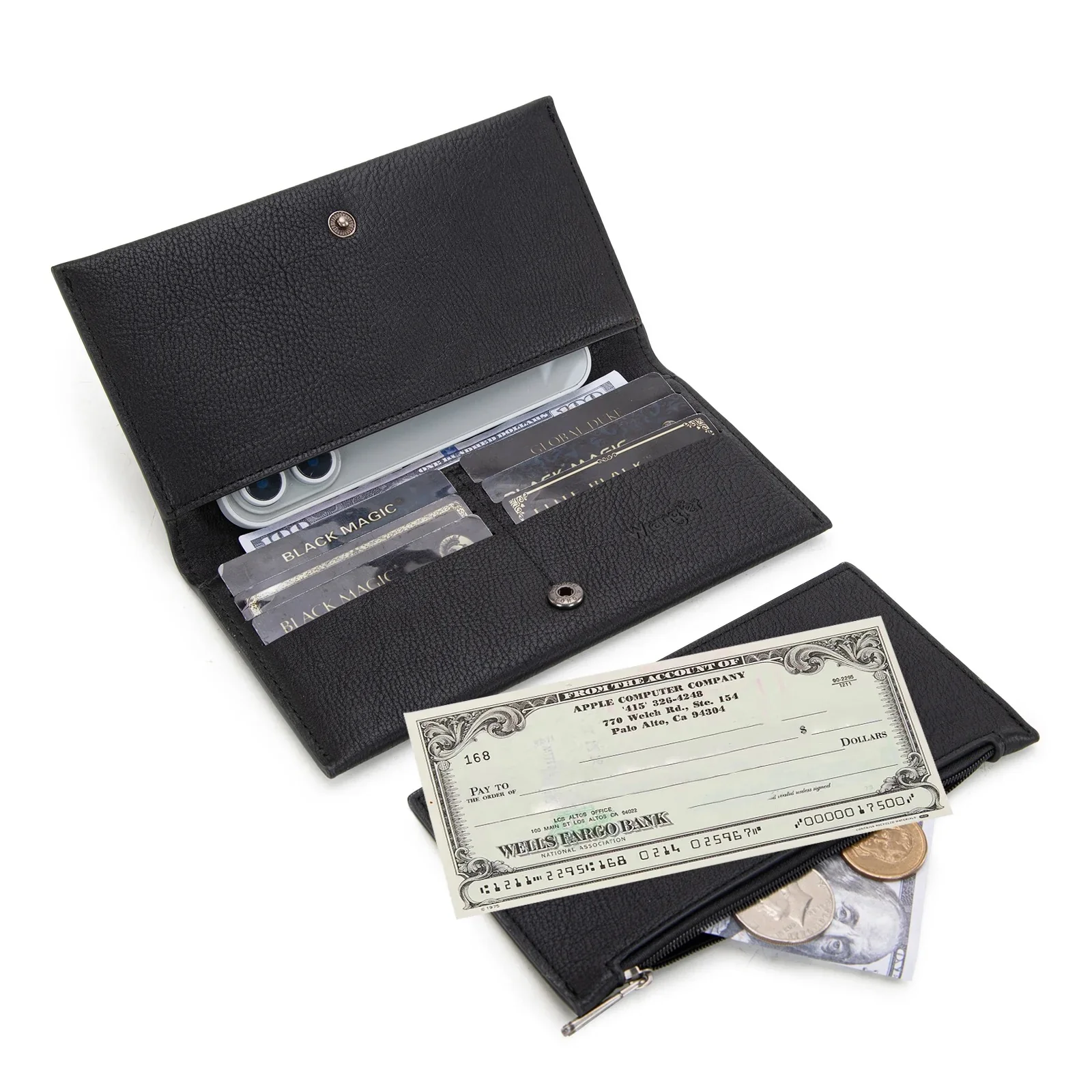 Wrangler Long Wallet with Detachable Zipper Pocket - Image 4