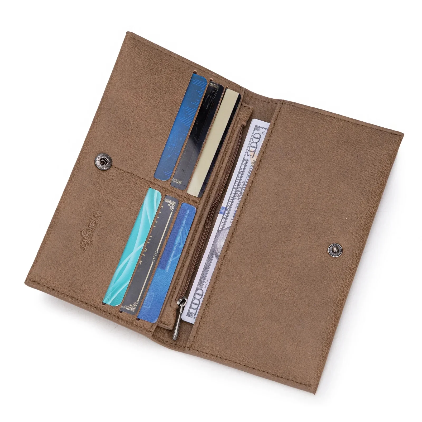 Wrangler Long Wallet with Detachable Zipper Pocket - Image 3