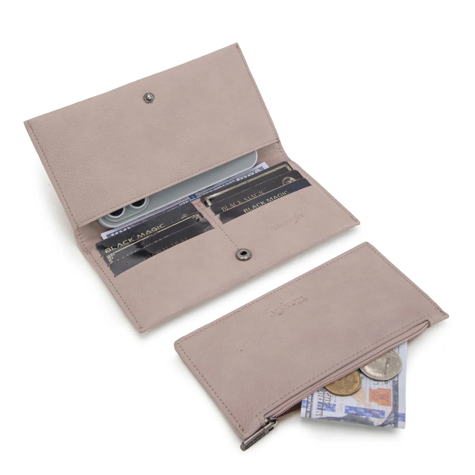 Wrangler Long Wallet with Detachable Zipper Pocket - Image 5