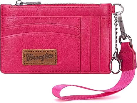Wrangler Solid Color Key Chain Wristlet Card Wallet