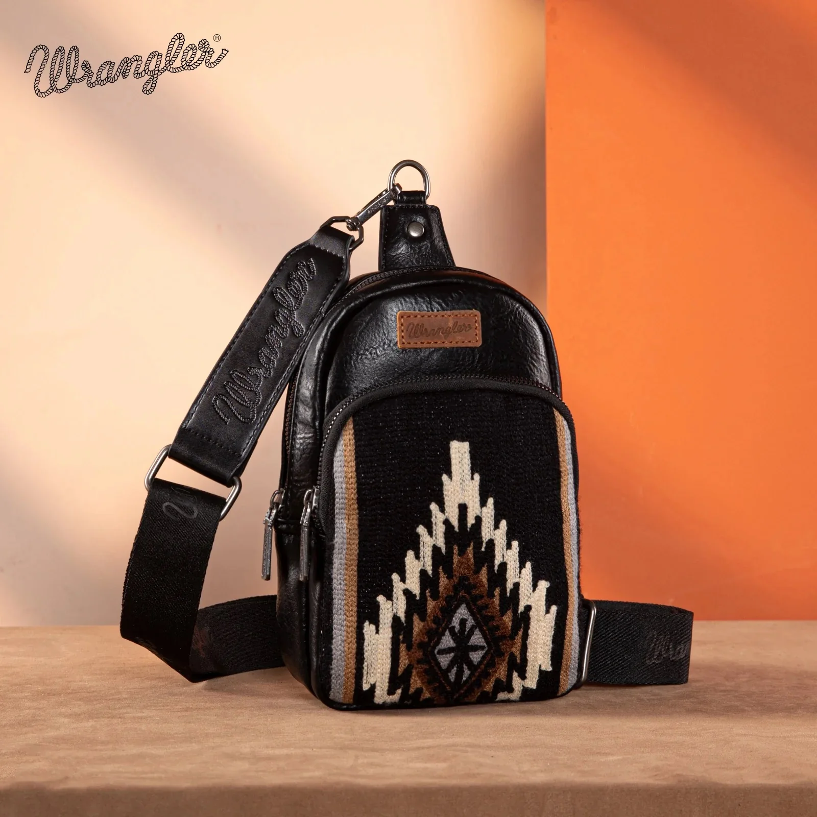 Wrangler Southwestern Knitted Sling Bag