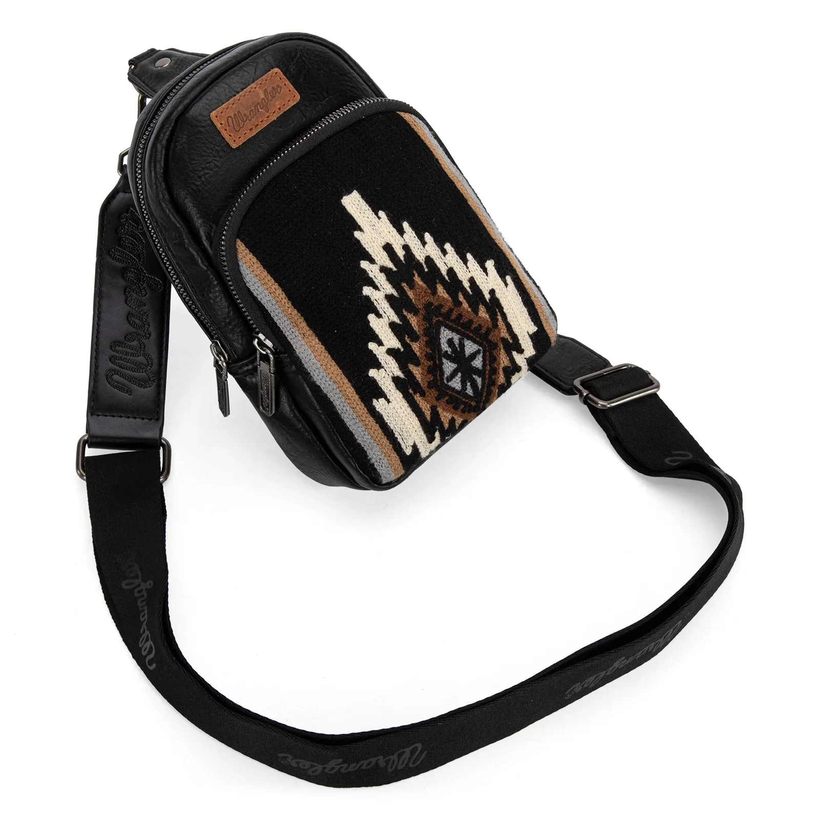 Wrangler Southwestern Knitted Sling Bag - Image 5
