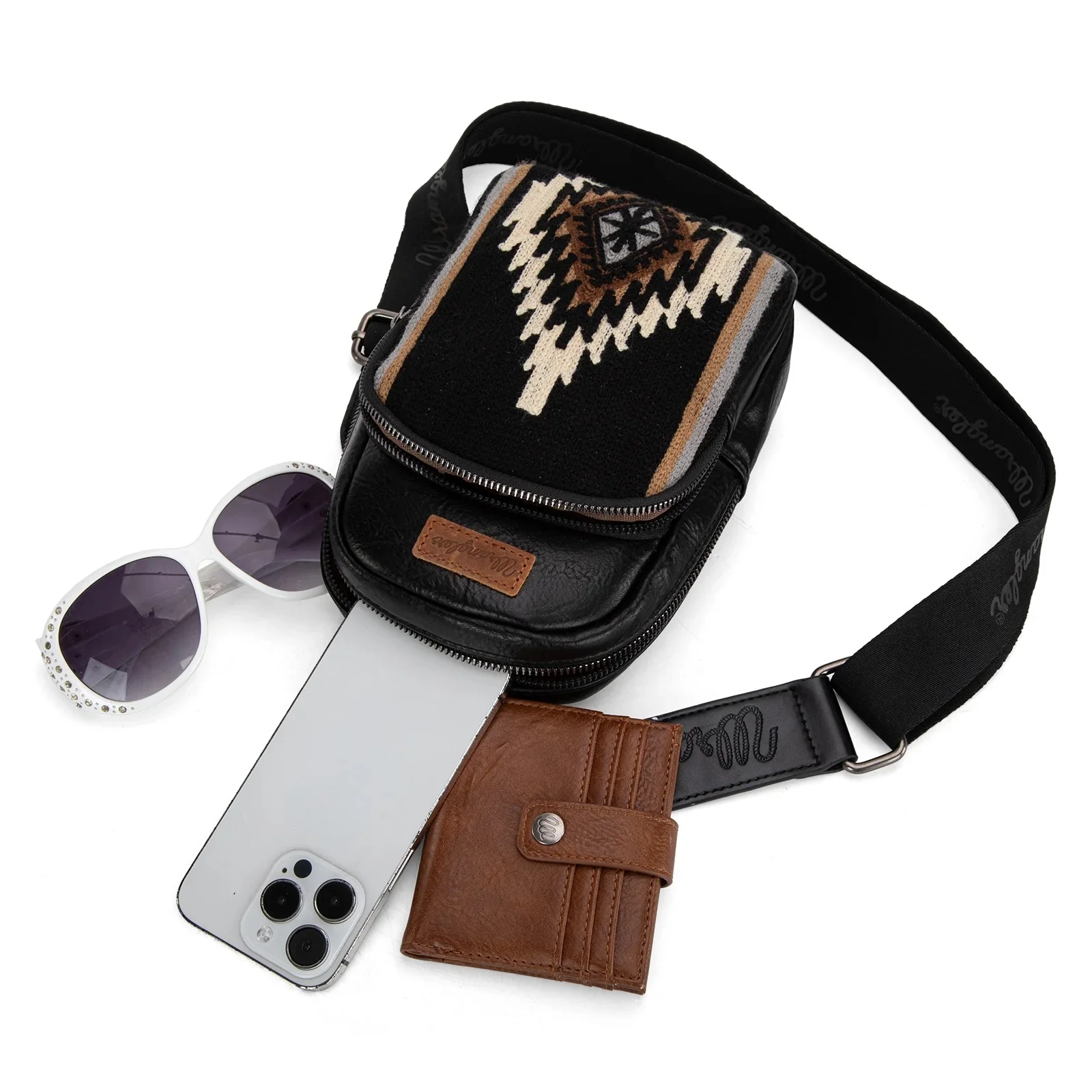 Wrangler Southwestern Knitted Sling Bag - Image 6